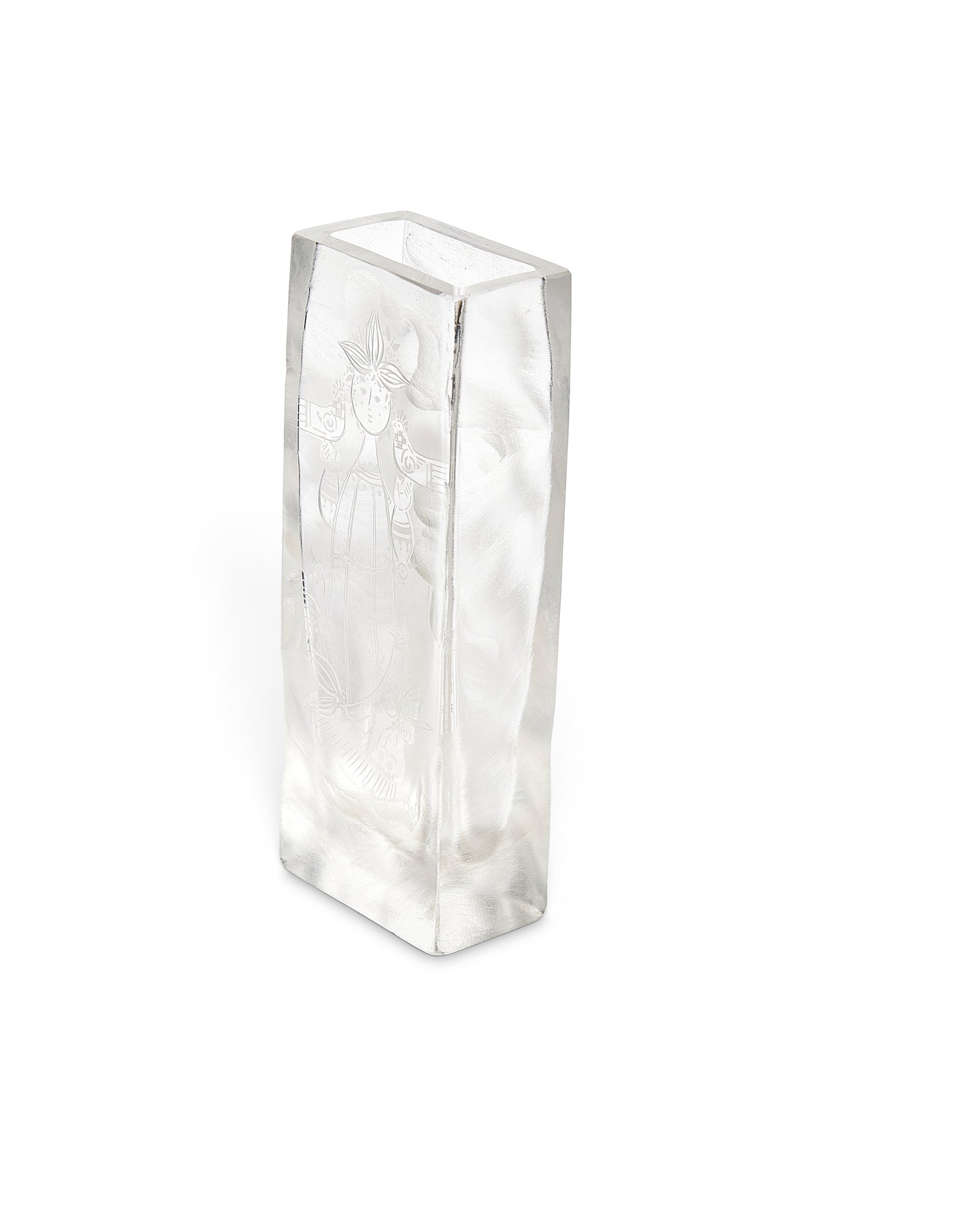 Pair of Rare Etched Glass Vases by Bjorn Wiinblad