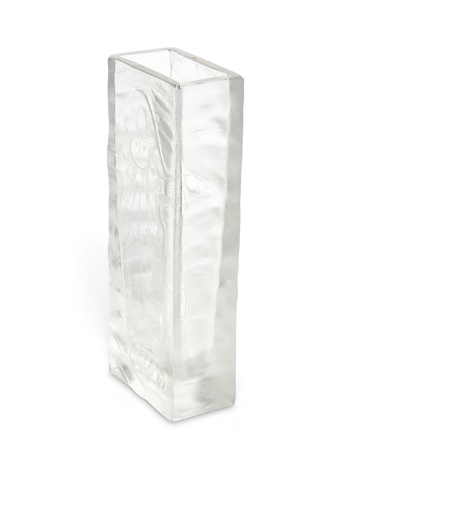 Pair of Rare Etched Glass Vases by Bjorn Wiinblad