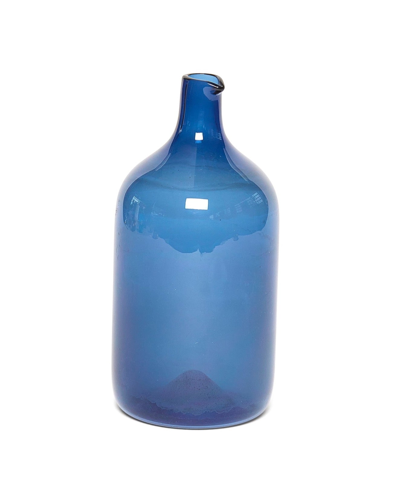 A Tall Blue Glass Bird Vase by Timo Sarpaneva for IIttala