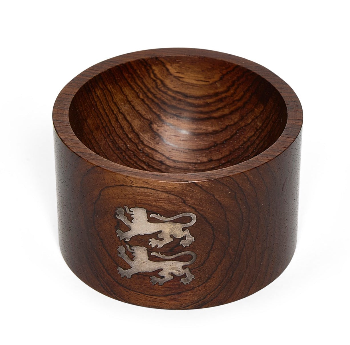 Svend Petersen Egg Cup in Brazilian Rosewood with Silver Rampant Lion Inserts