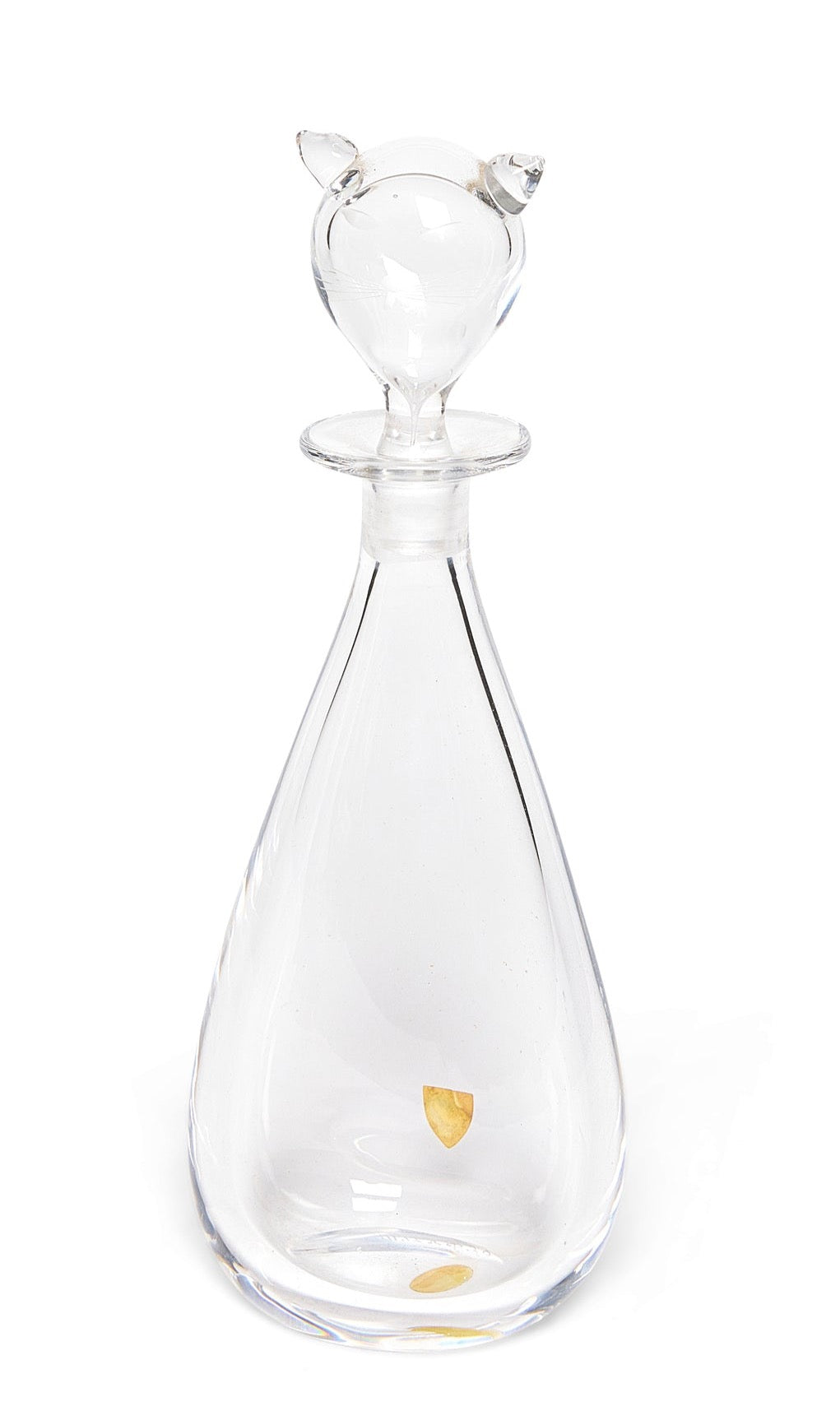 A Delightful "Cat" Stoppered Bottle by Vicki Lindstrand for Orrefors