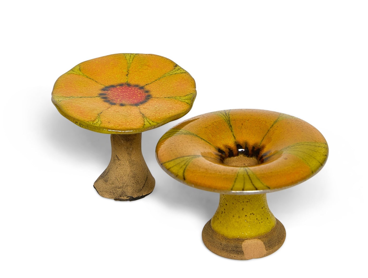 Small Danish "Mushroom" Candle Holders