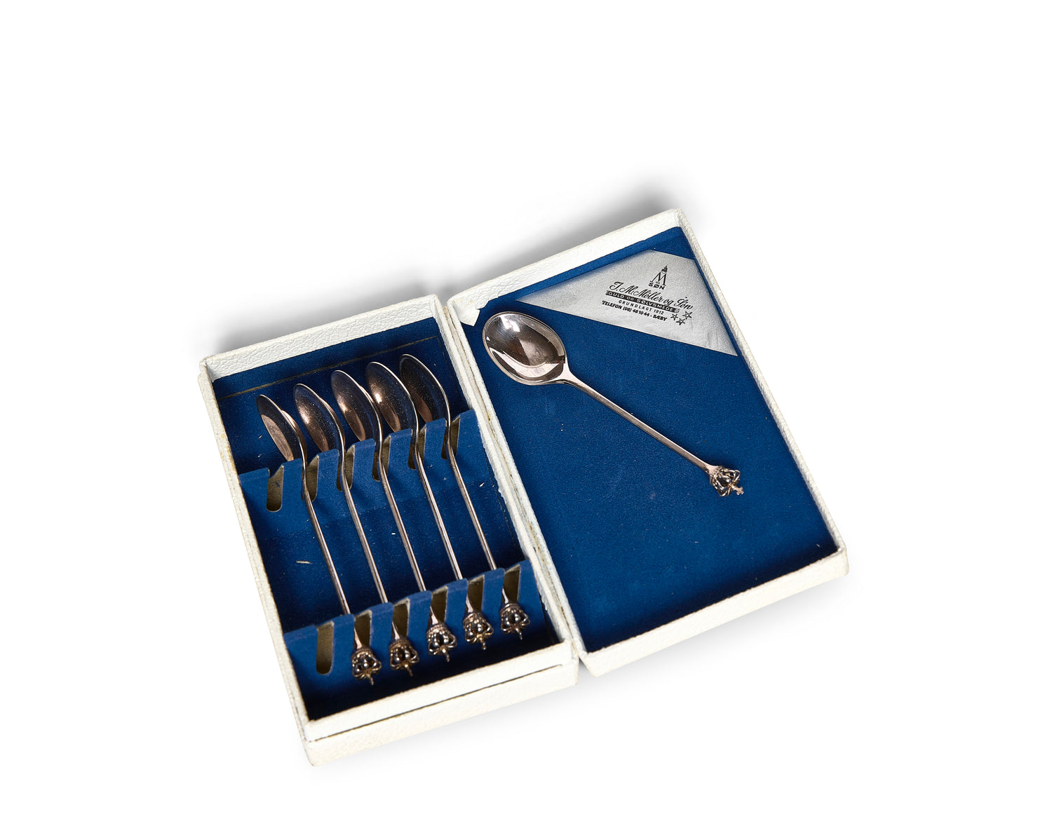 Swedish Crown-Topped Solid Silver Coffee/Tea Spoons