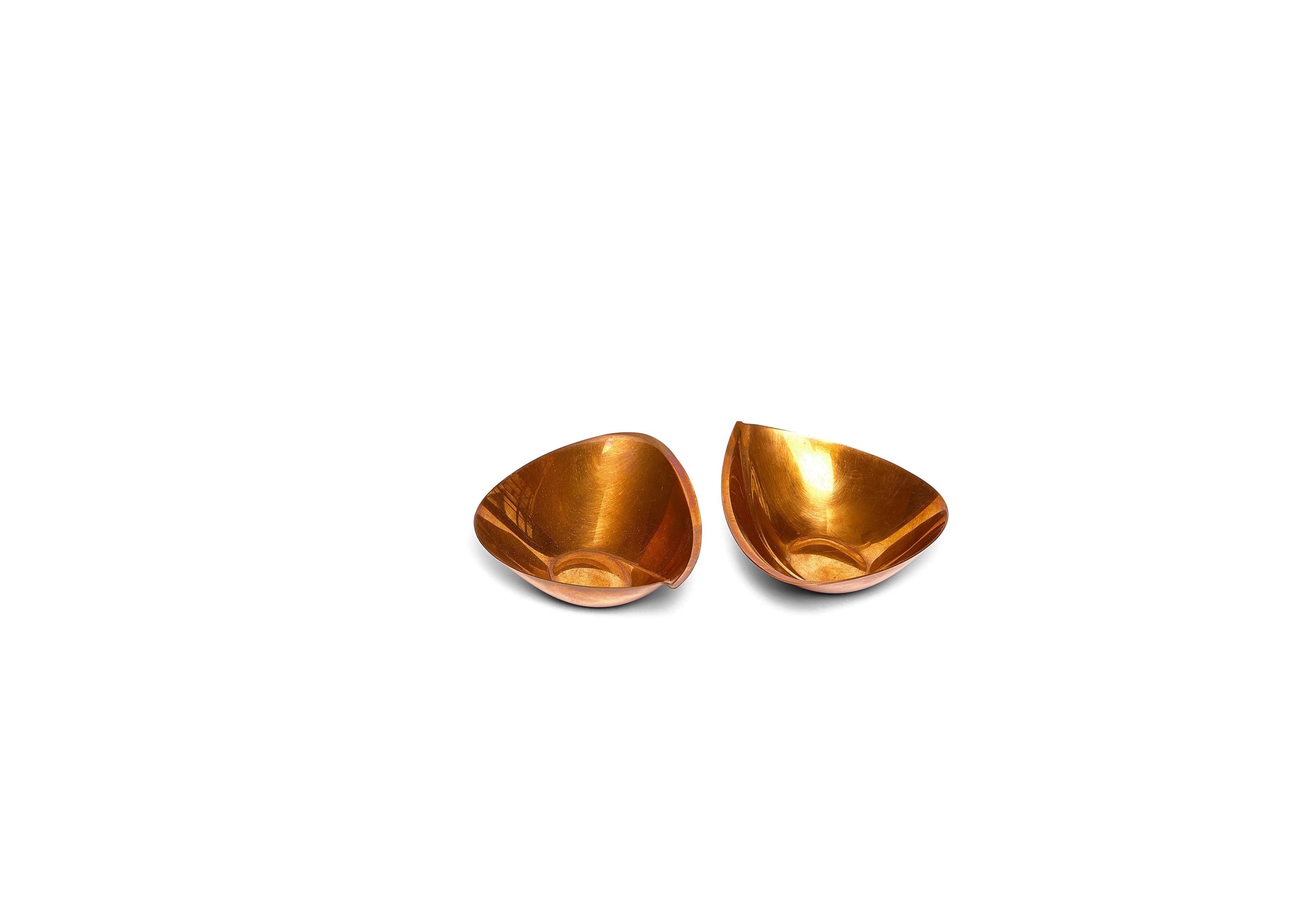 Solid Copper Pinched Bowl by Tapio Wirkkala for Kultakeskus Oy