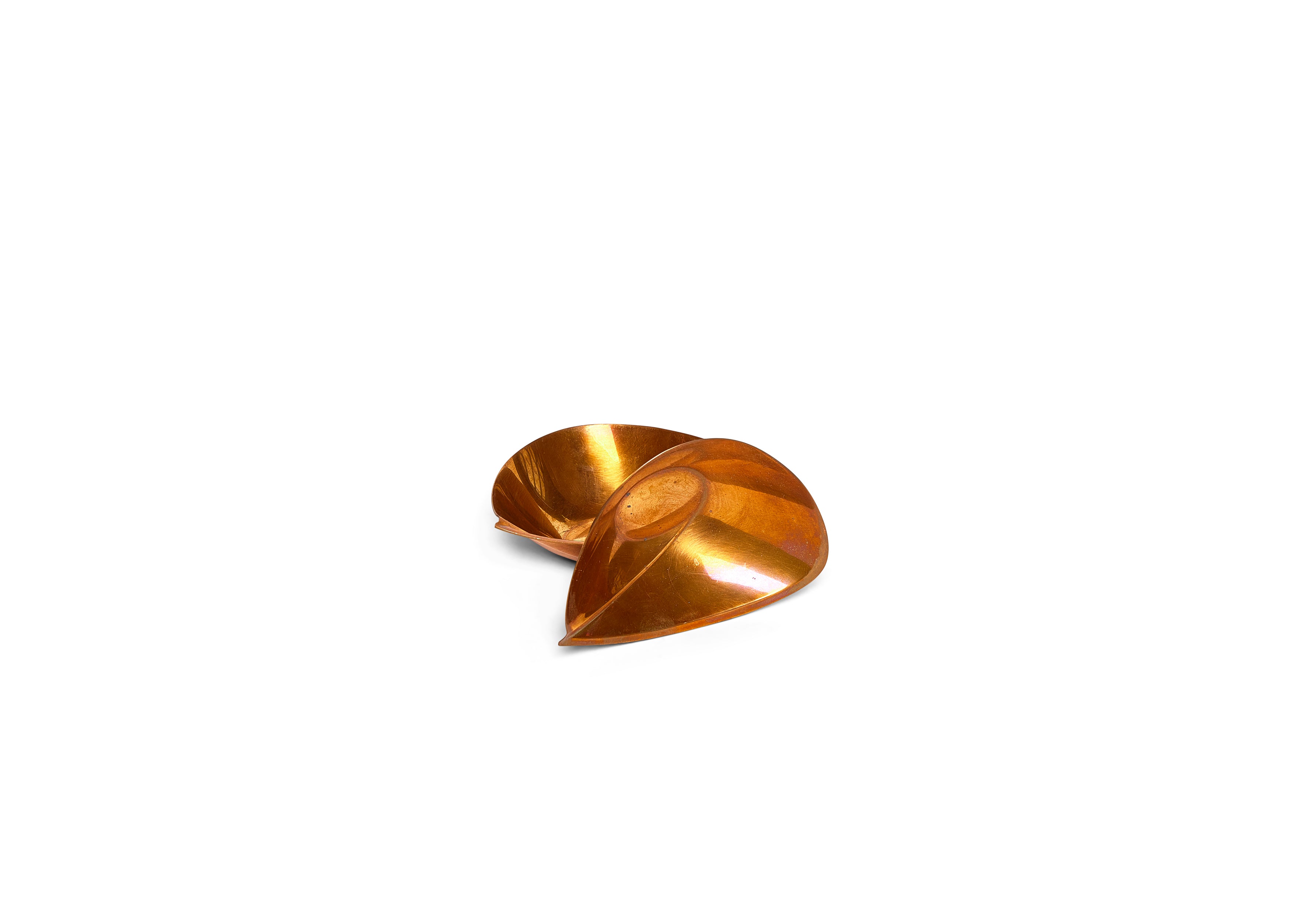 Solid Copper Pinched Bowl by Tapio Wirkkala for Kultakeskus Oy