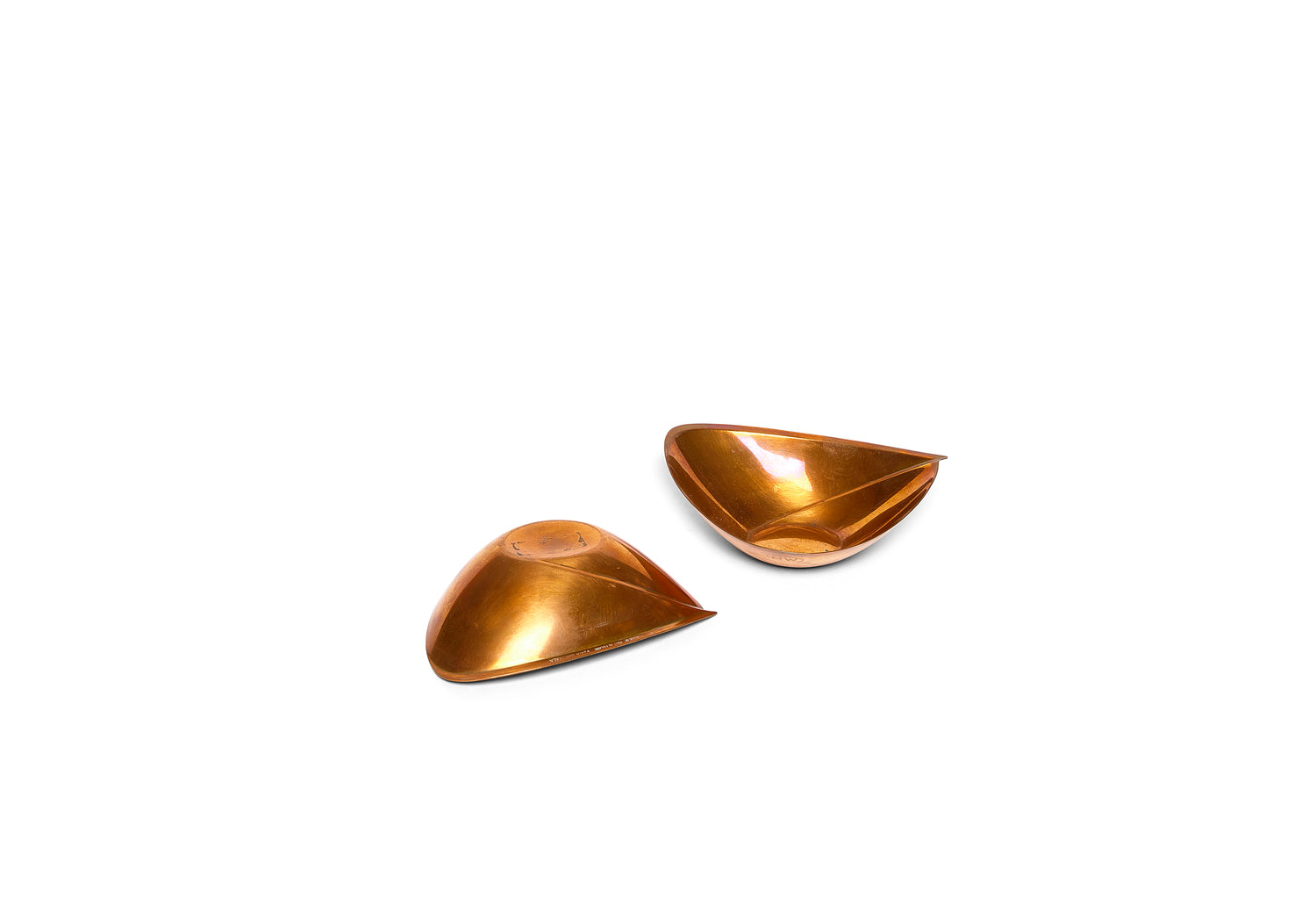 Solid Copper Pinched Bowl by Tapio Wirkkala for Kultakeskus Oy