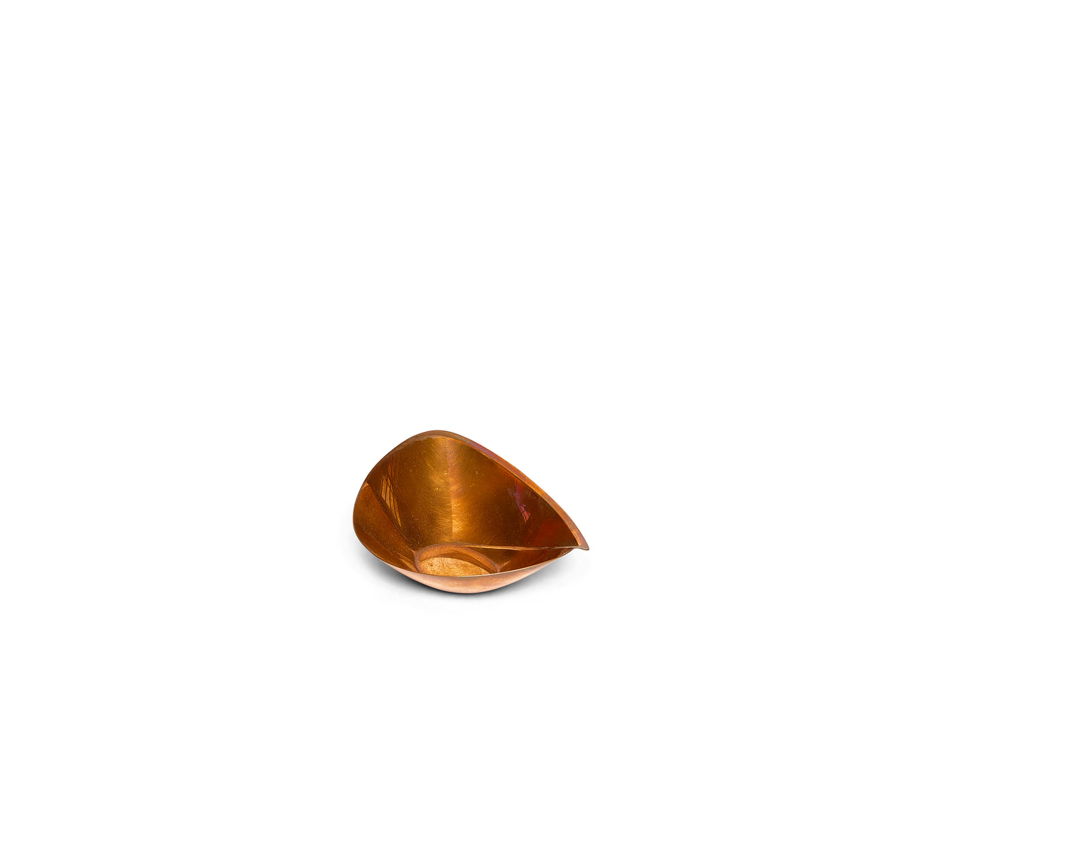 Solid Copper Pinched Bowl by Tapio Wirkkala for Kultakeskus Oy