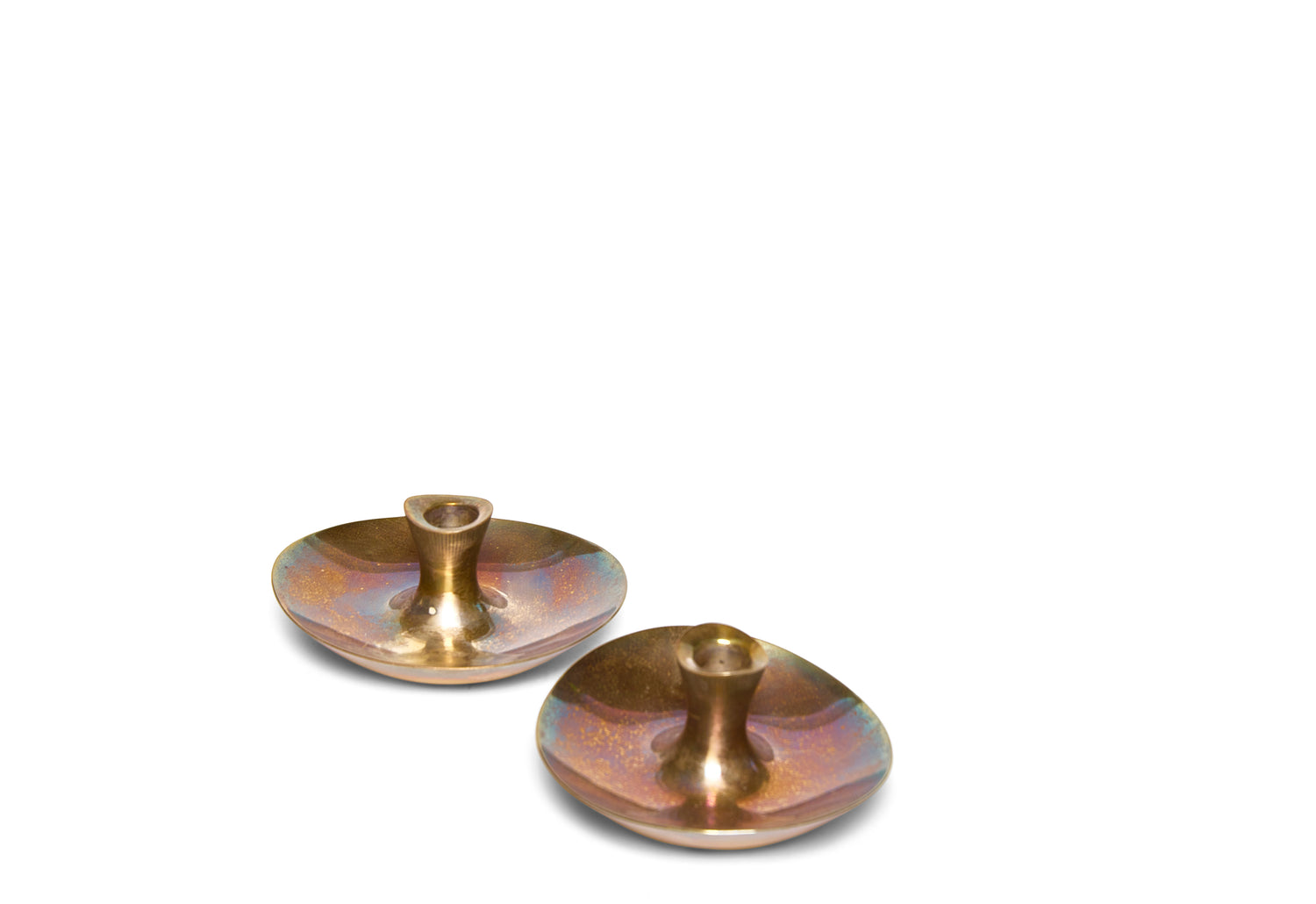 A Solid Silver Pair of Candle Holders by Tapio Wirkkala