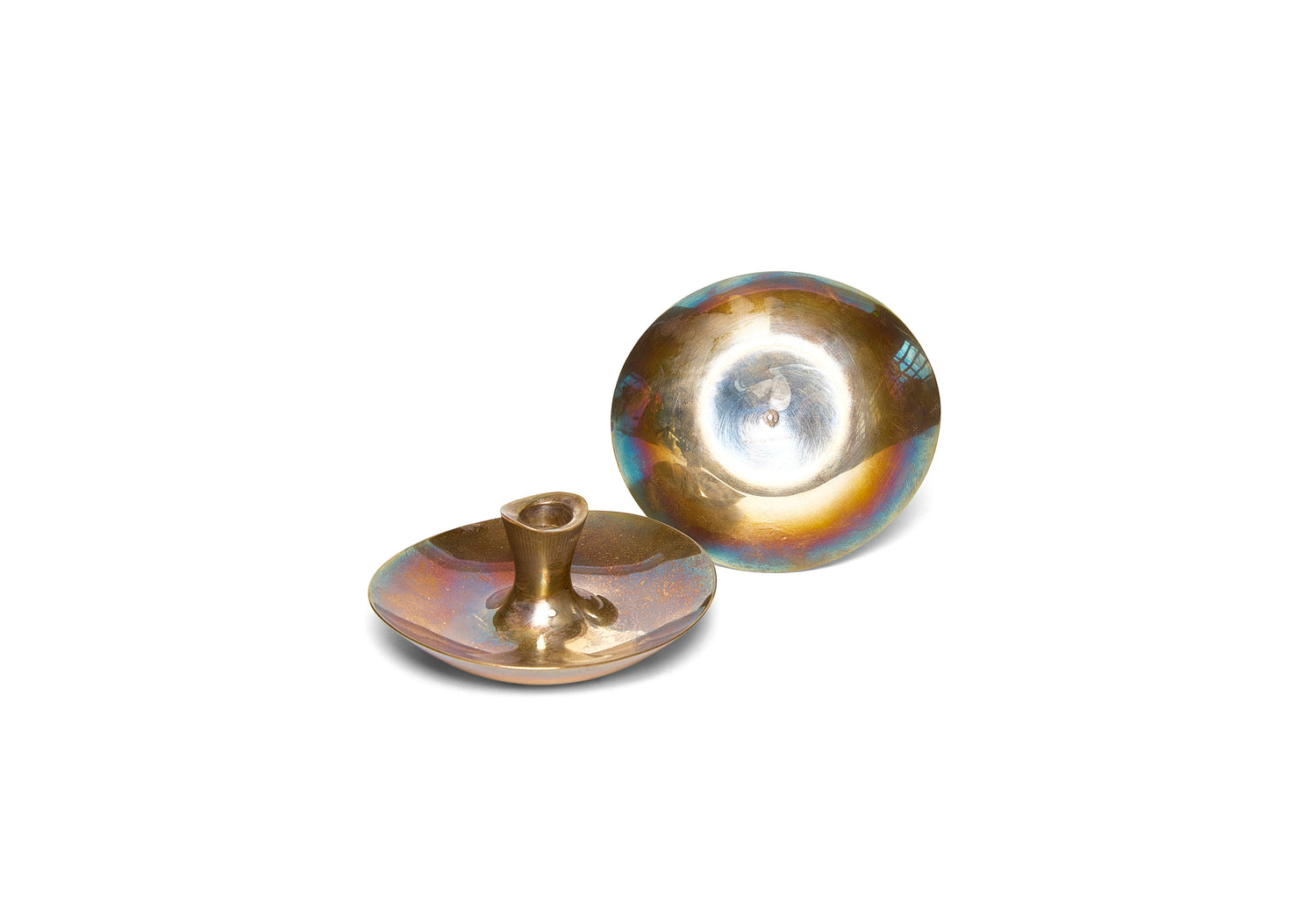 A Solid Silver Pair of Candle Holders by Tapio Wirkkala