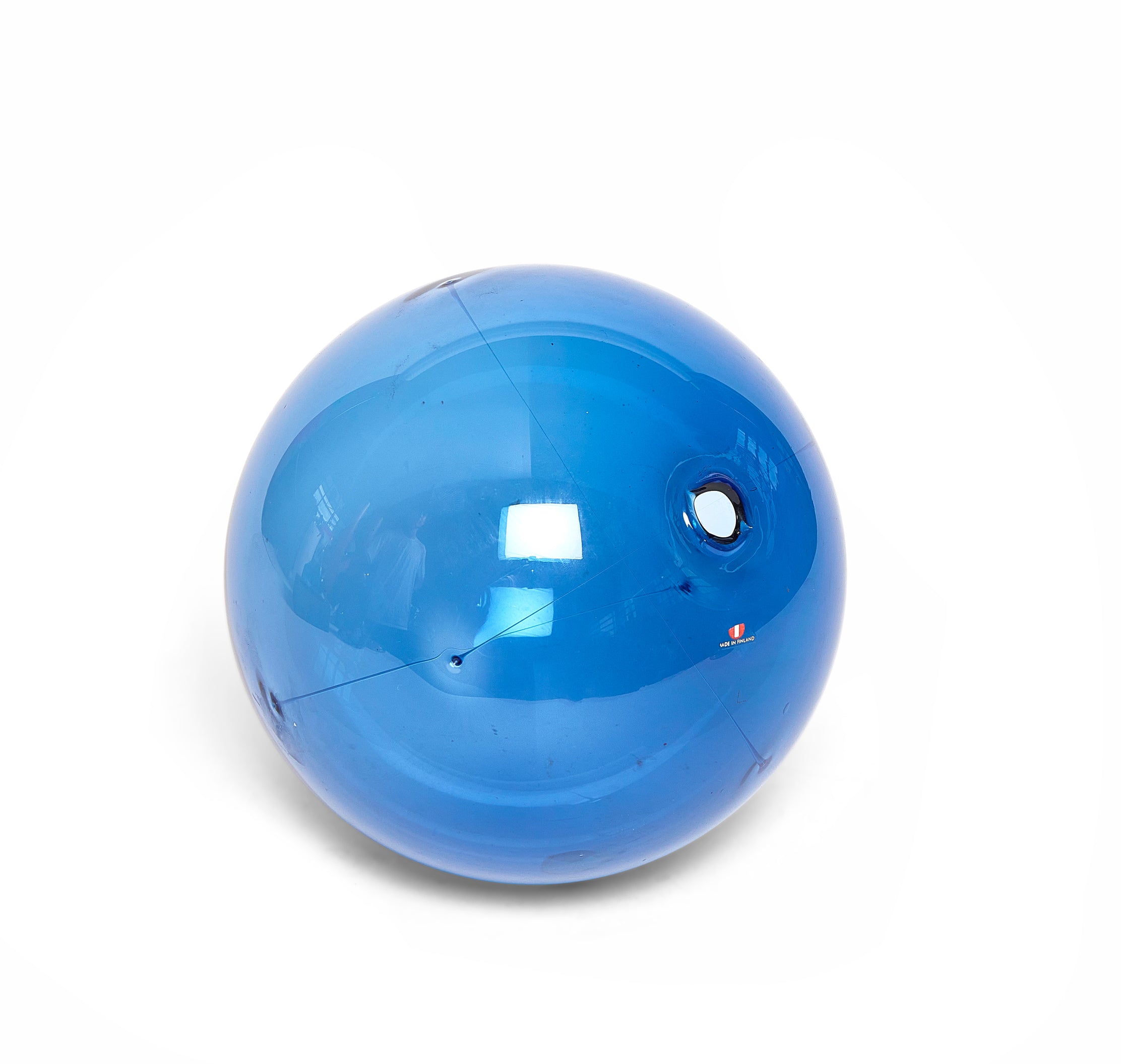 A Blue Glass "Sunball" by Timo Sarpaneva for IIttala