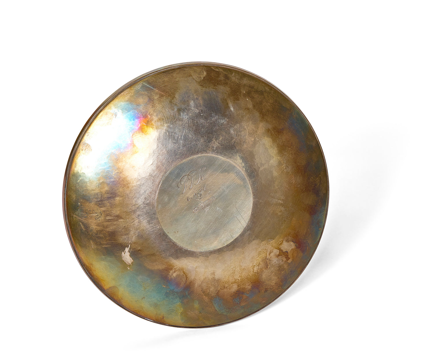 A Solid Silver Hand - Hammered Shallow Bowl by Tapio WIrkkala