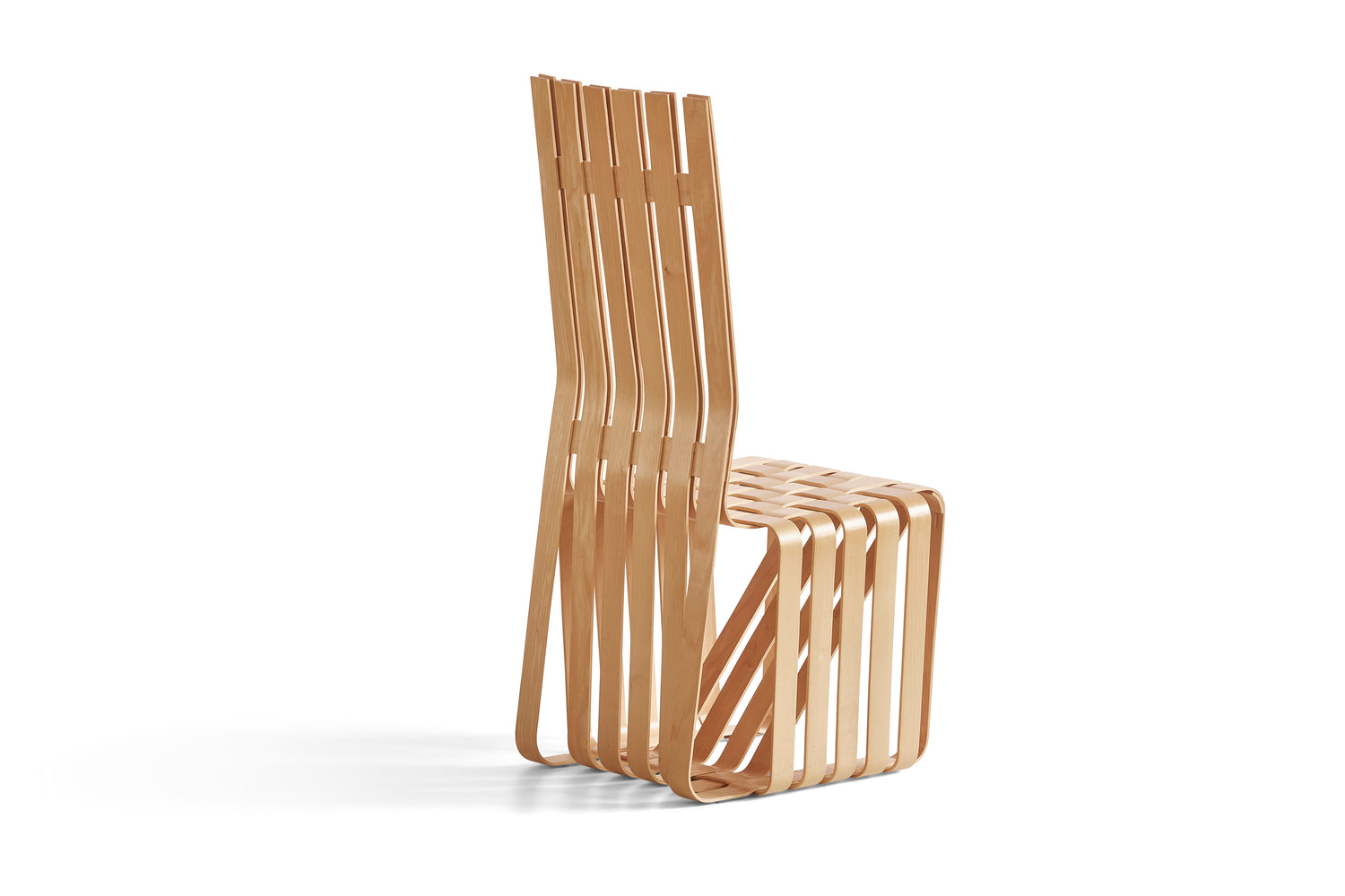 Set of 10 "High Sticking" Dining Chairs by Frank Gehry for Knoll