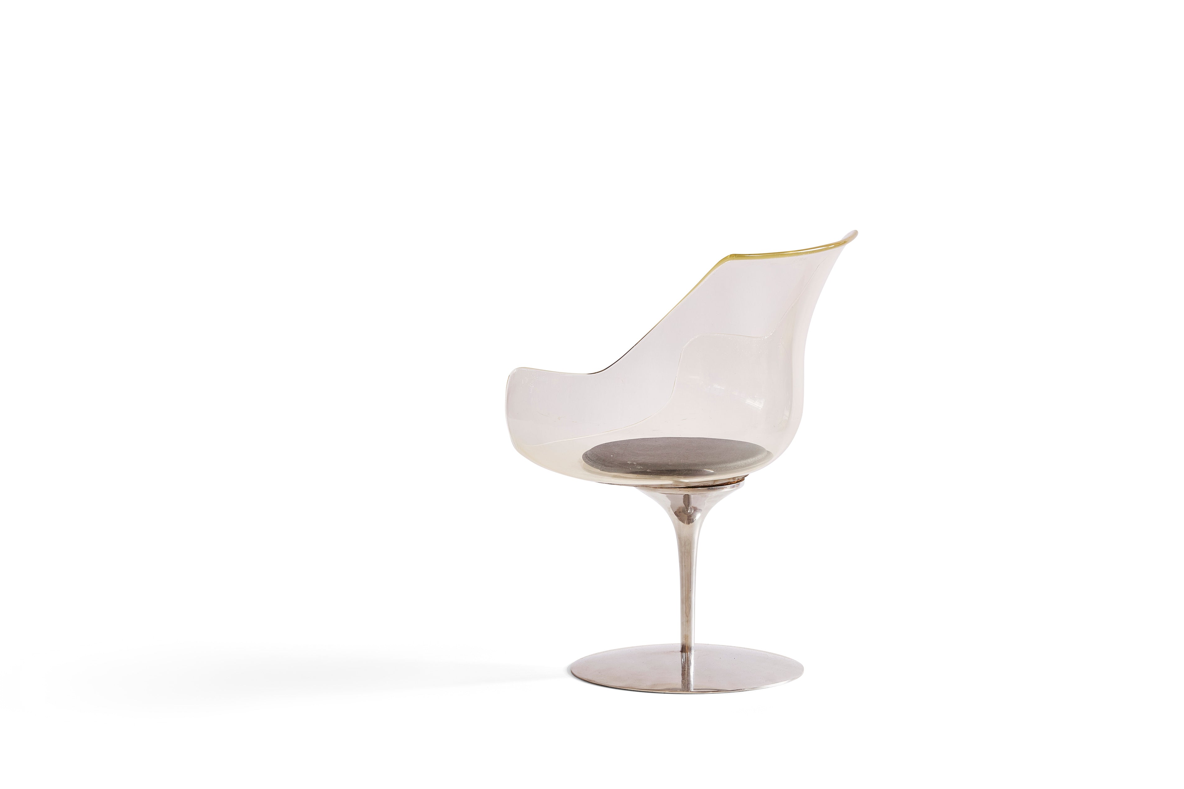 A Laverne "Invisible" Series Champagne Chair