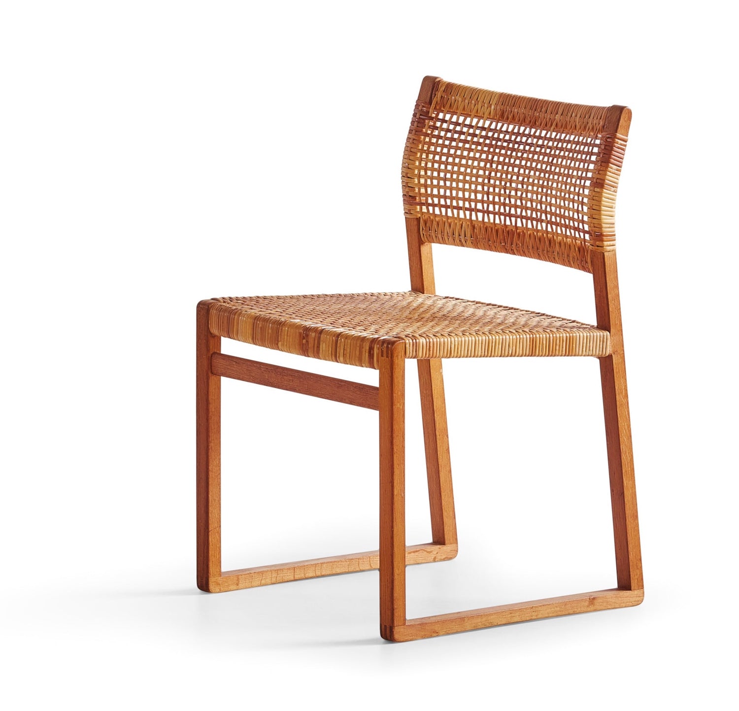 A Borge Mogensen Caned Side Chair in Teak