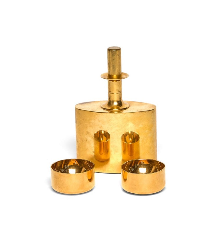 Drinking Set in Gold Plate for Skultuna Sweden