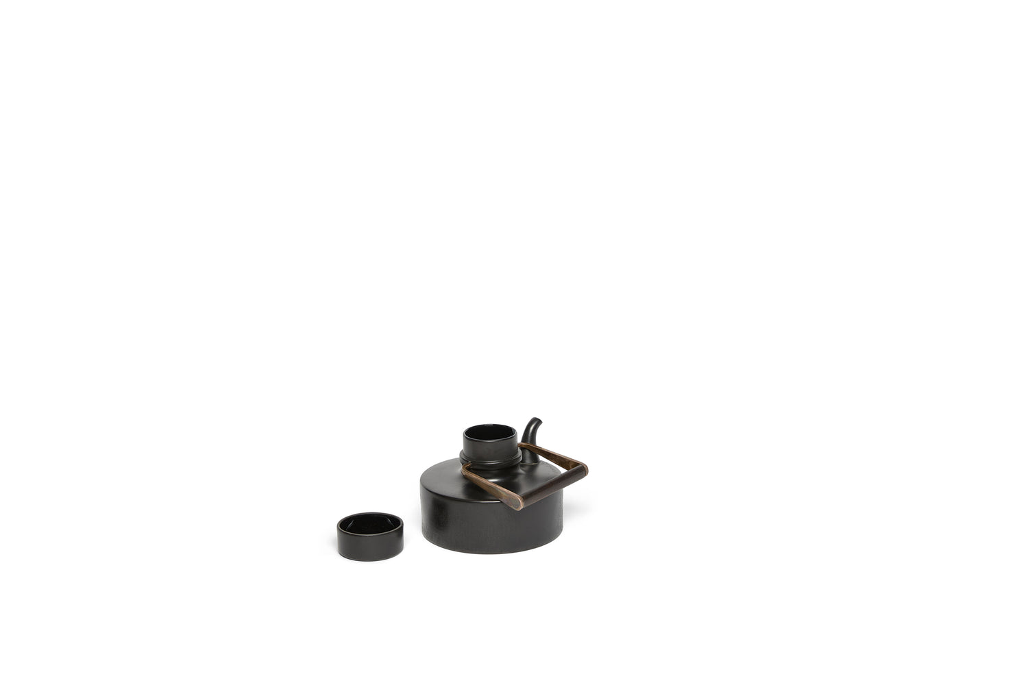 Black Porcelain Teapot by Tapio Wirkkala for Rosenthal Studio Line, 1963
