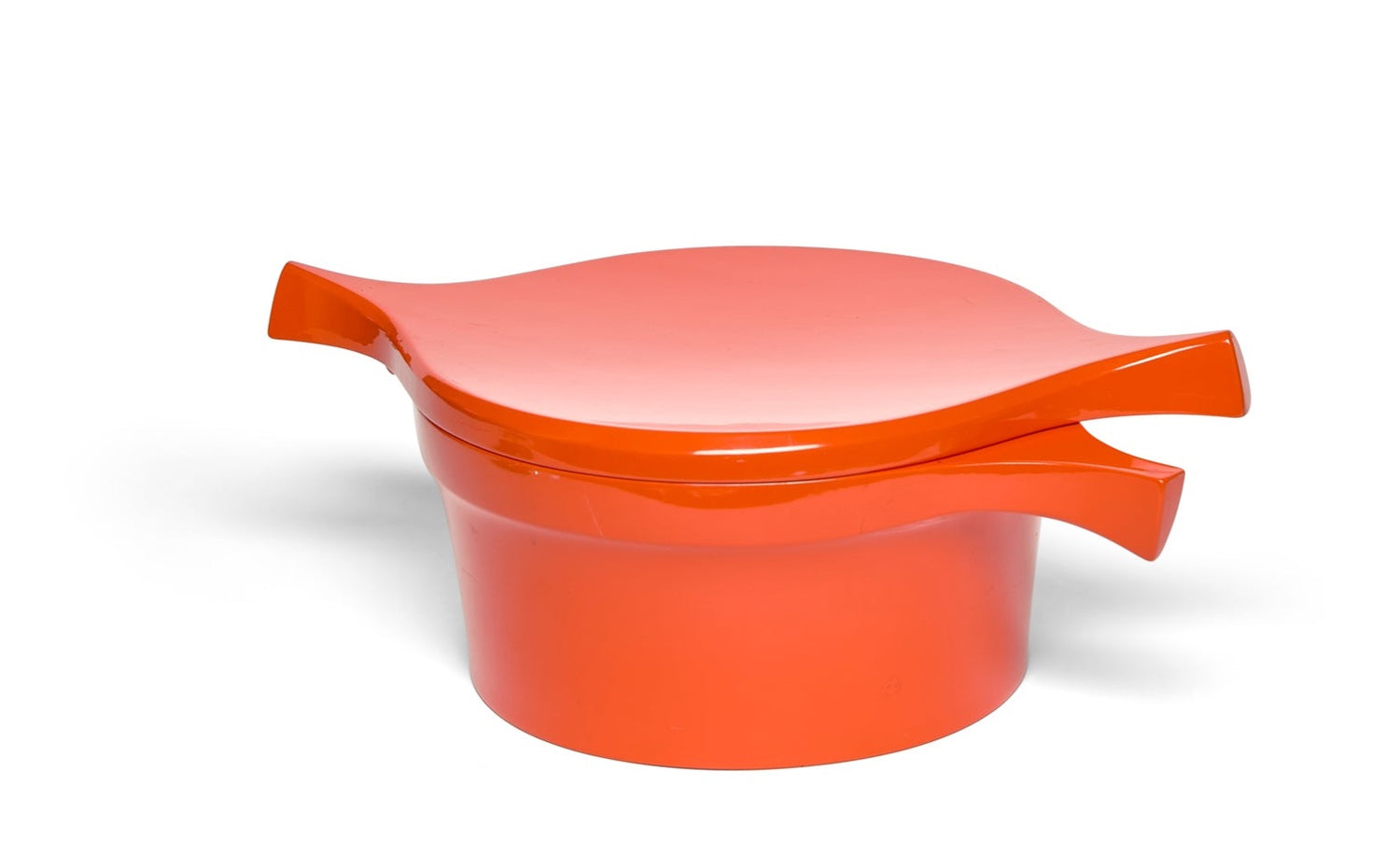 A Vibrant Orange Lacquer Ice Bucket by Jens Quistgaard for Dansk