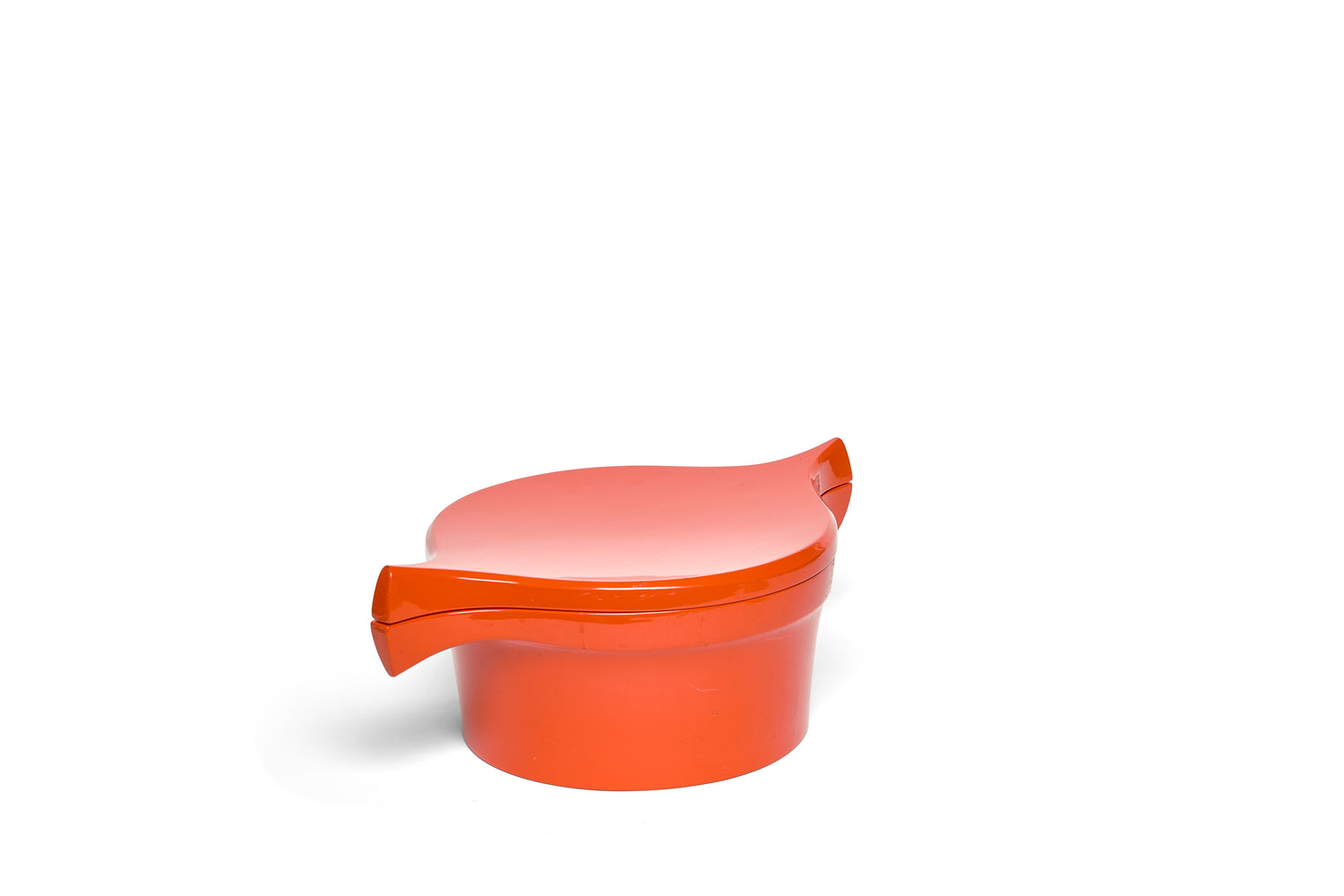 A Vibrant Orange Lacquer Ice Bucket by Jens Quistgaard for Dansk