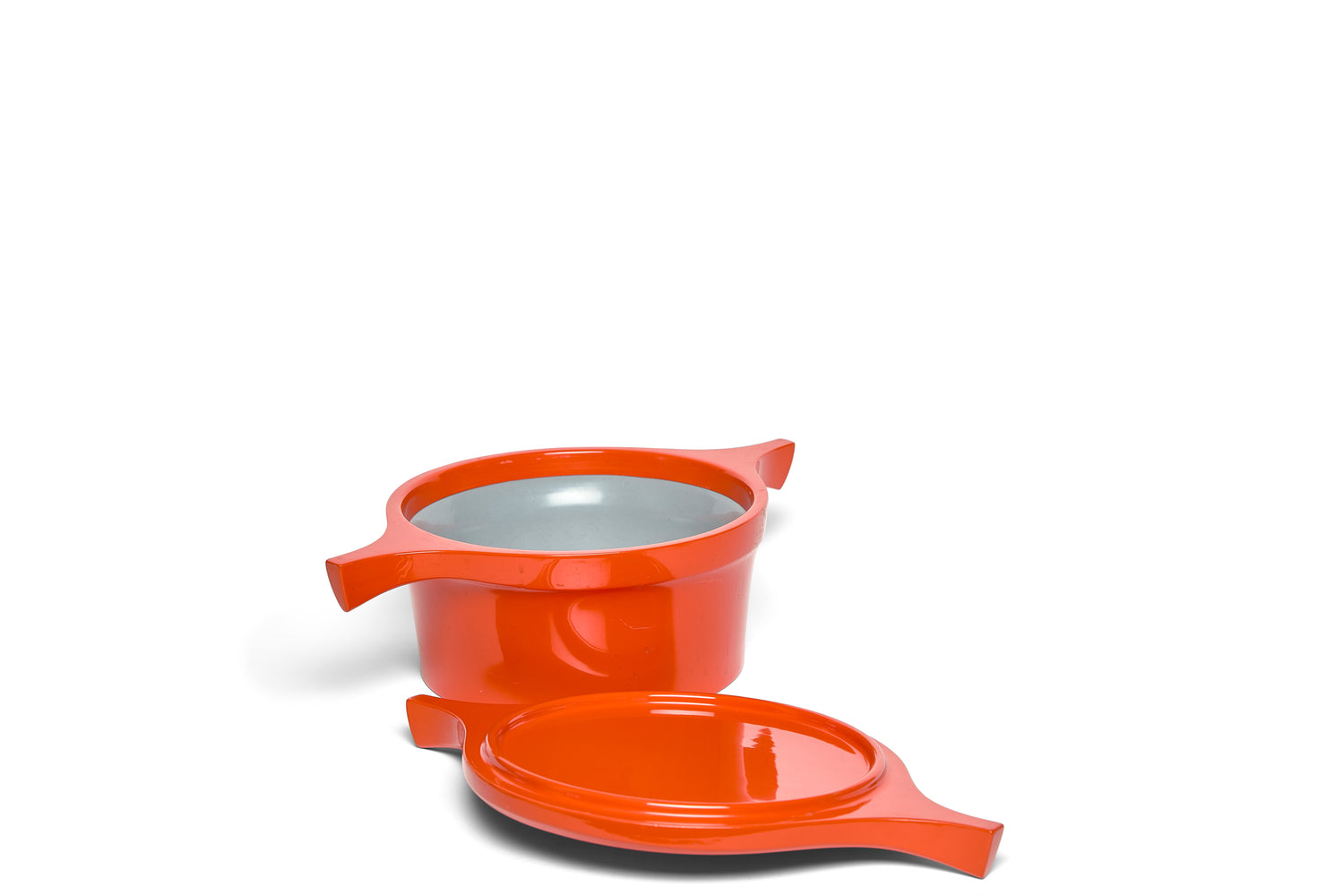 A Vibrant Orange Lacquer Ice Bucket by Jens Quistgaard for Dansk
