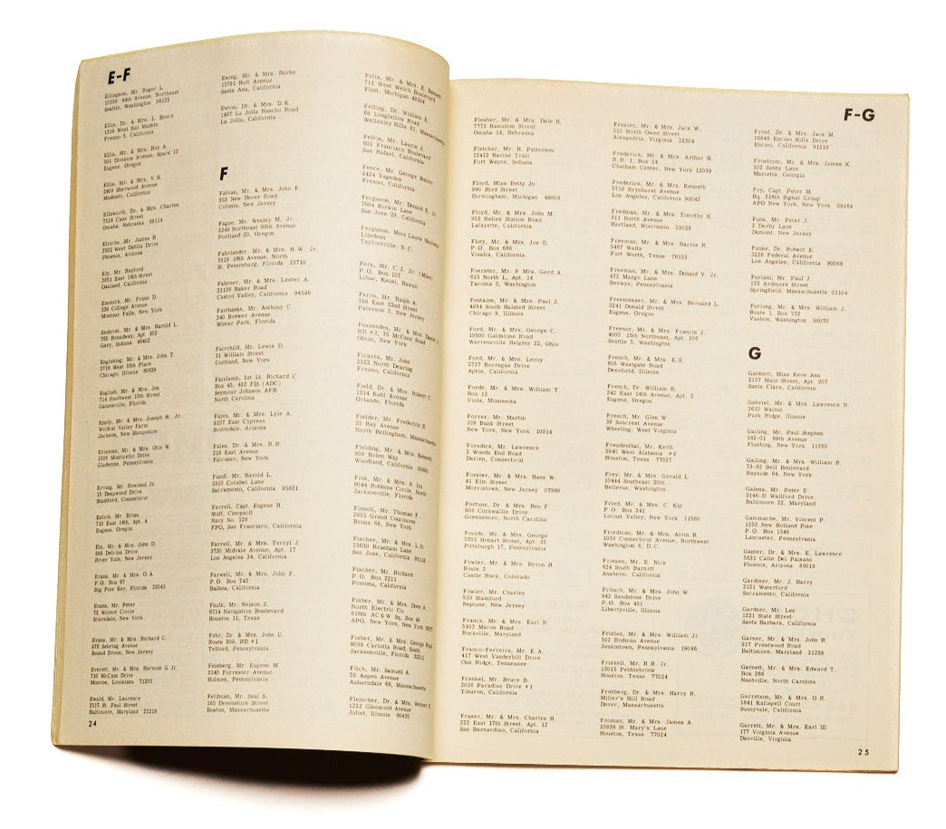 Porsche Club of America Directory 1975