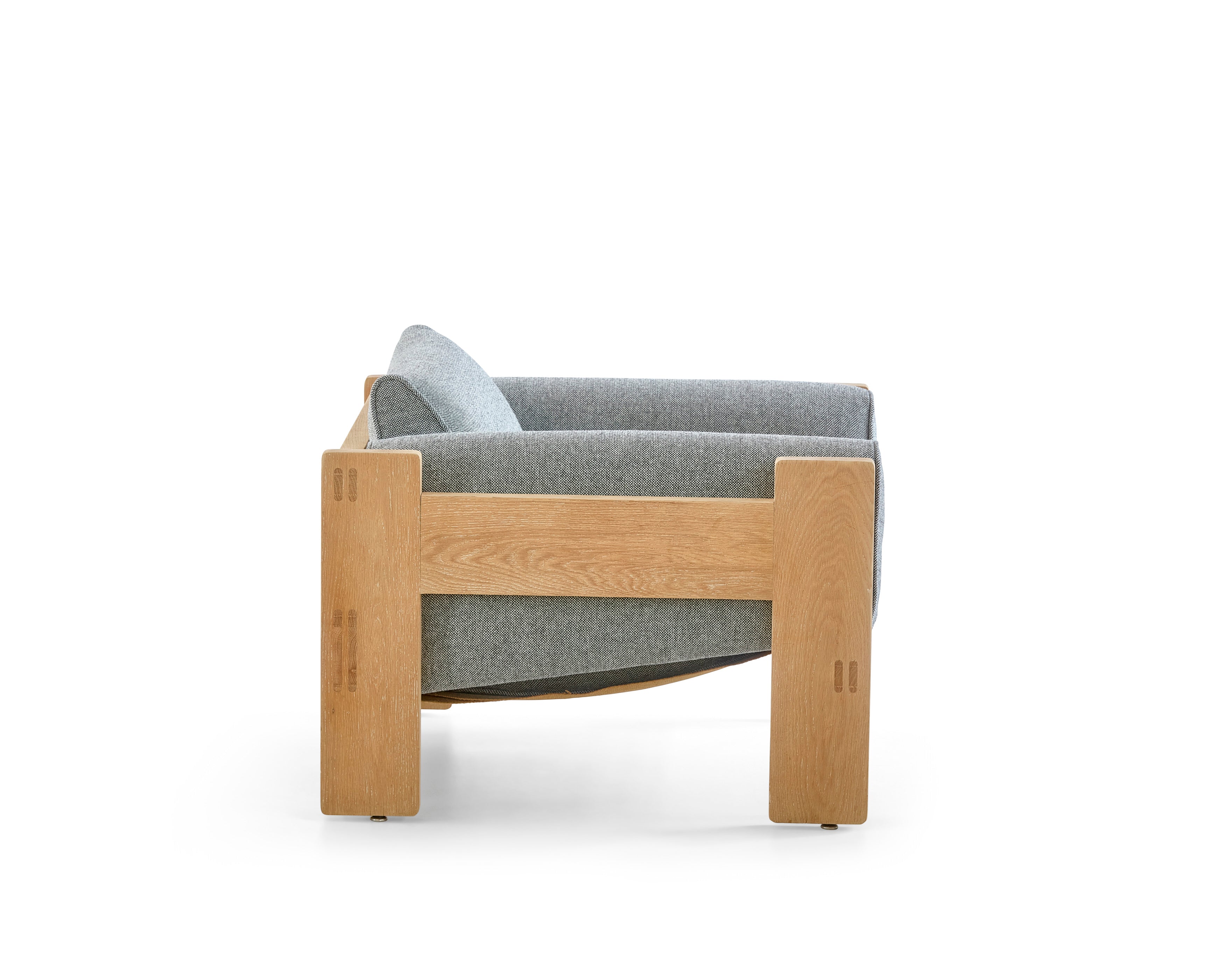 Janis Kravis Custom Lounge Chair in Solid Oak