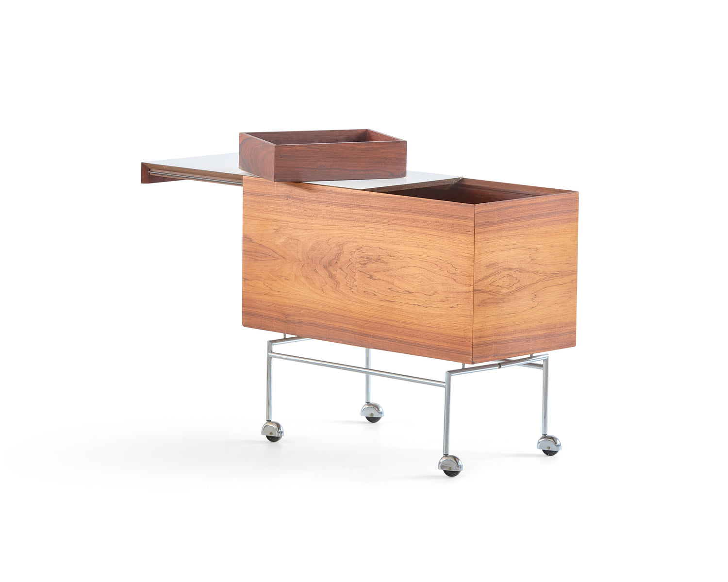 Rosewood Bar Cart by Poul Nörreklit for E. Pedersen, Denmark