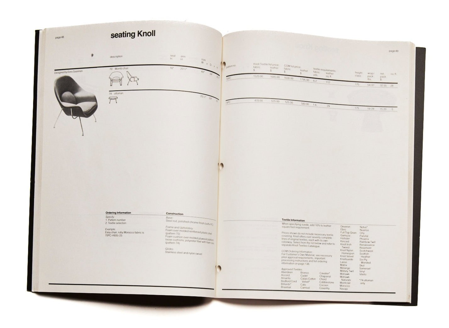 {"loading" => "lazy", "class" => "motion-reduce", "sizes" => "(min-width: 1200px) 267px, (min-width: 990px) calc((100vw - 10rem) / 4), (min-width: 750px) calc((100vw - 10rem) / 3), calc(100vw - 3rem)", "widths" => "165, 360, 535, 750, 940, 1100", "alt" => "Knoll International Fine Furniture / Residential Price list  June 1984", "is" => "lazy-image"}