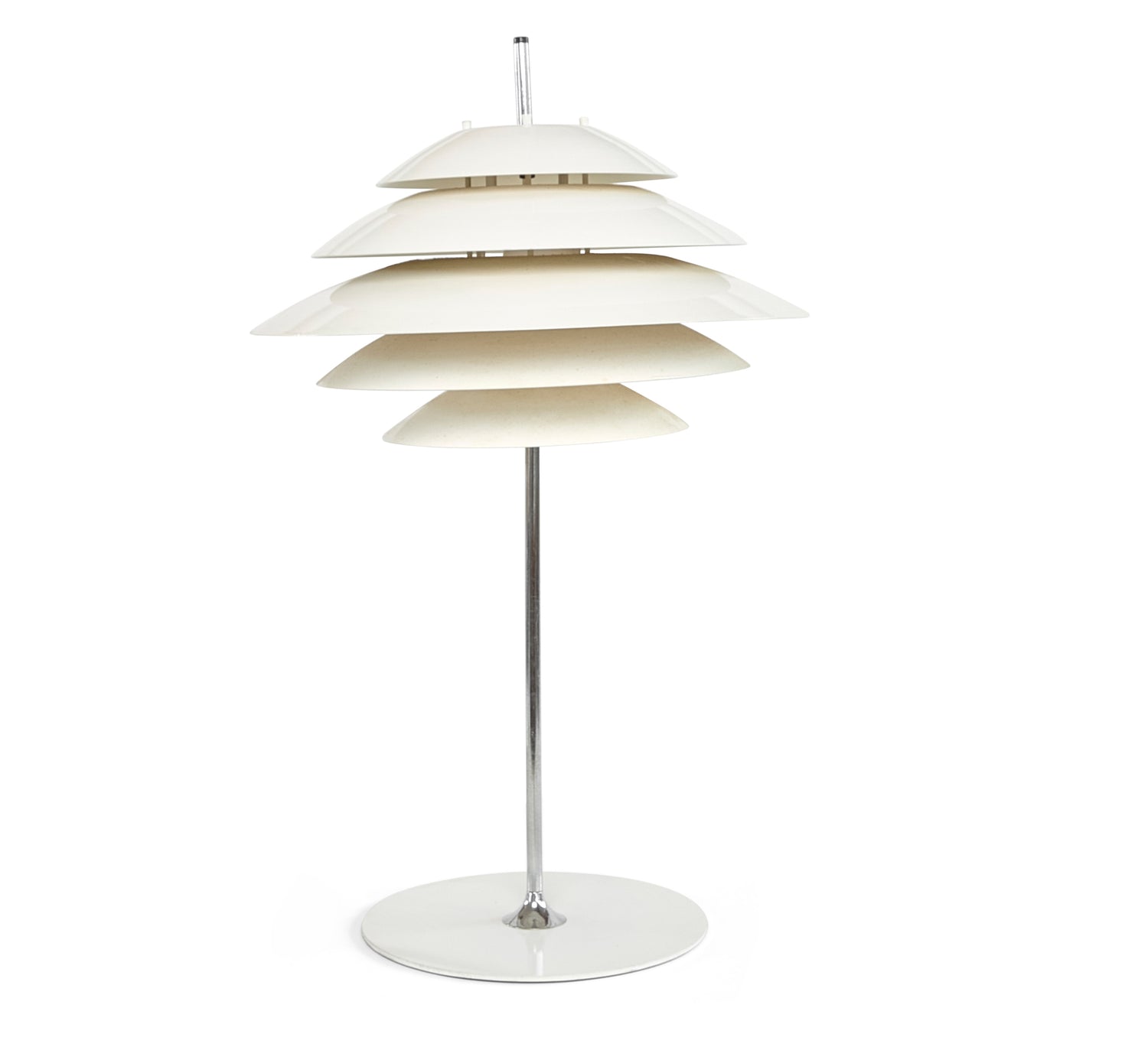 Stacked Louvre Metal Table Lamp by Robert Sonneman