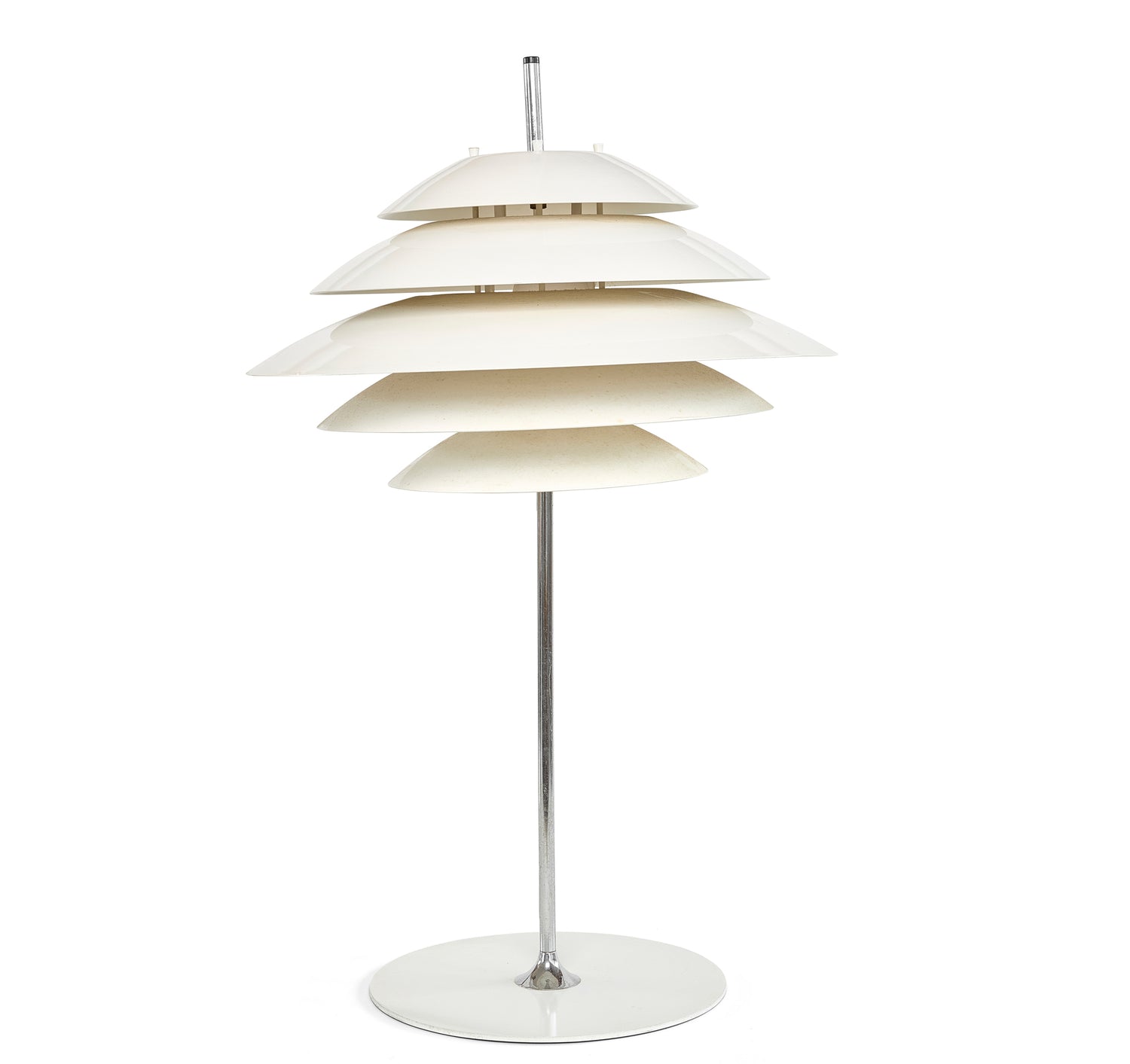Stacked Louvre Metal Table Lamp by Robert Sonneman