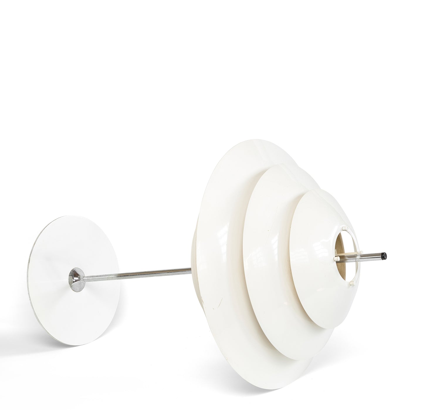 Stacked Louvre Metal Table Lamp by Robert Sonneman