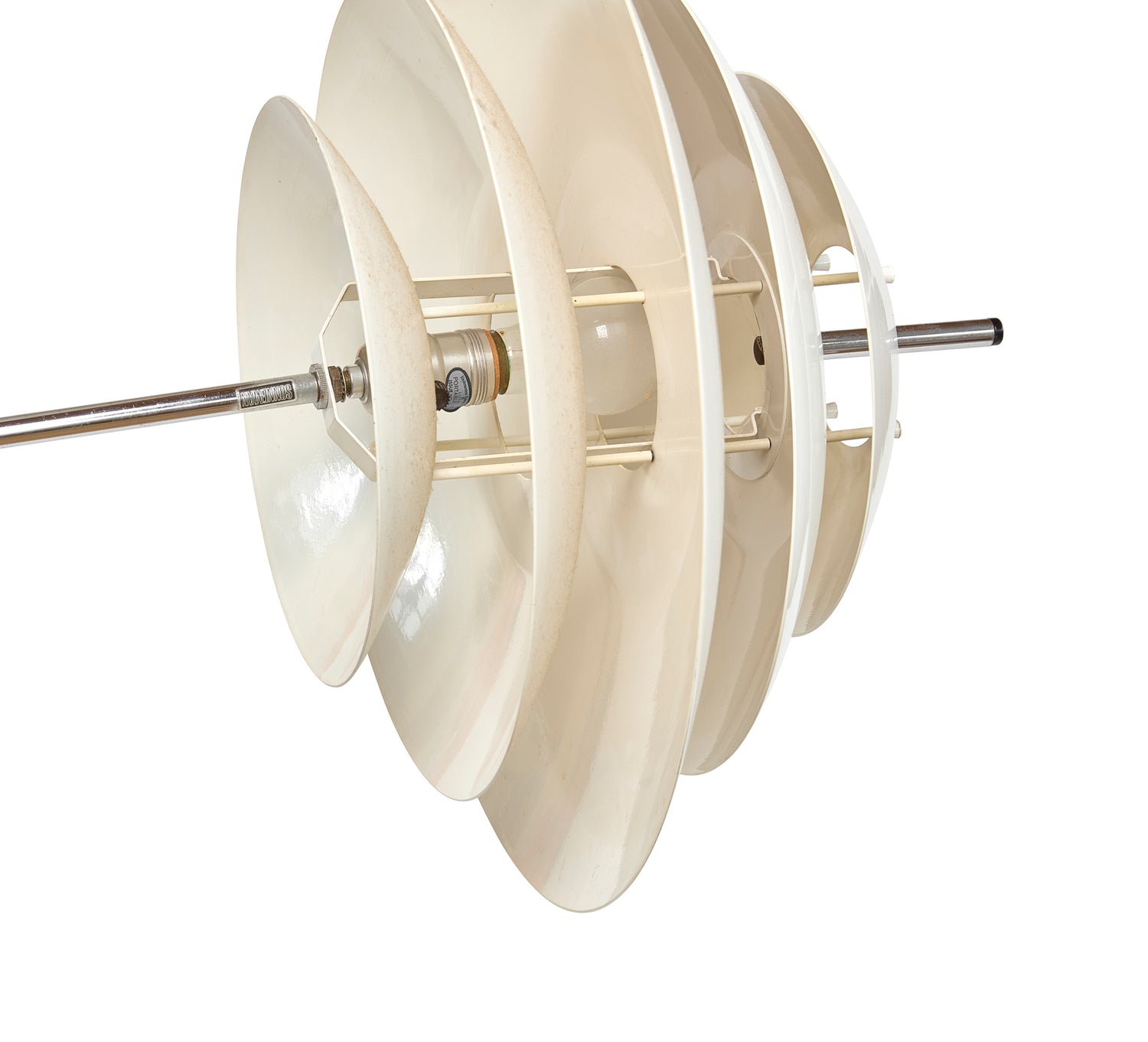 Stacked Louvre Metal Table Lamp by Robert Sonneman