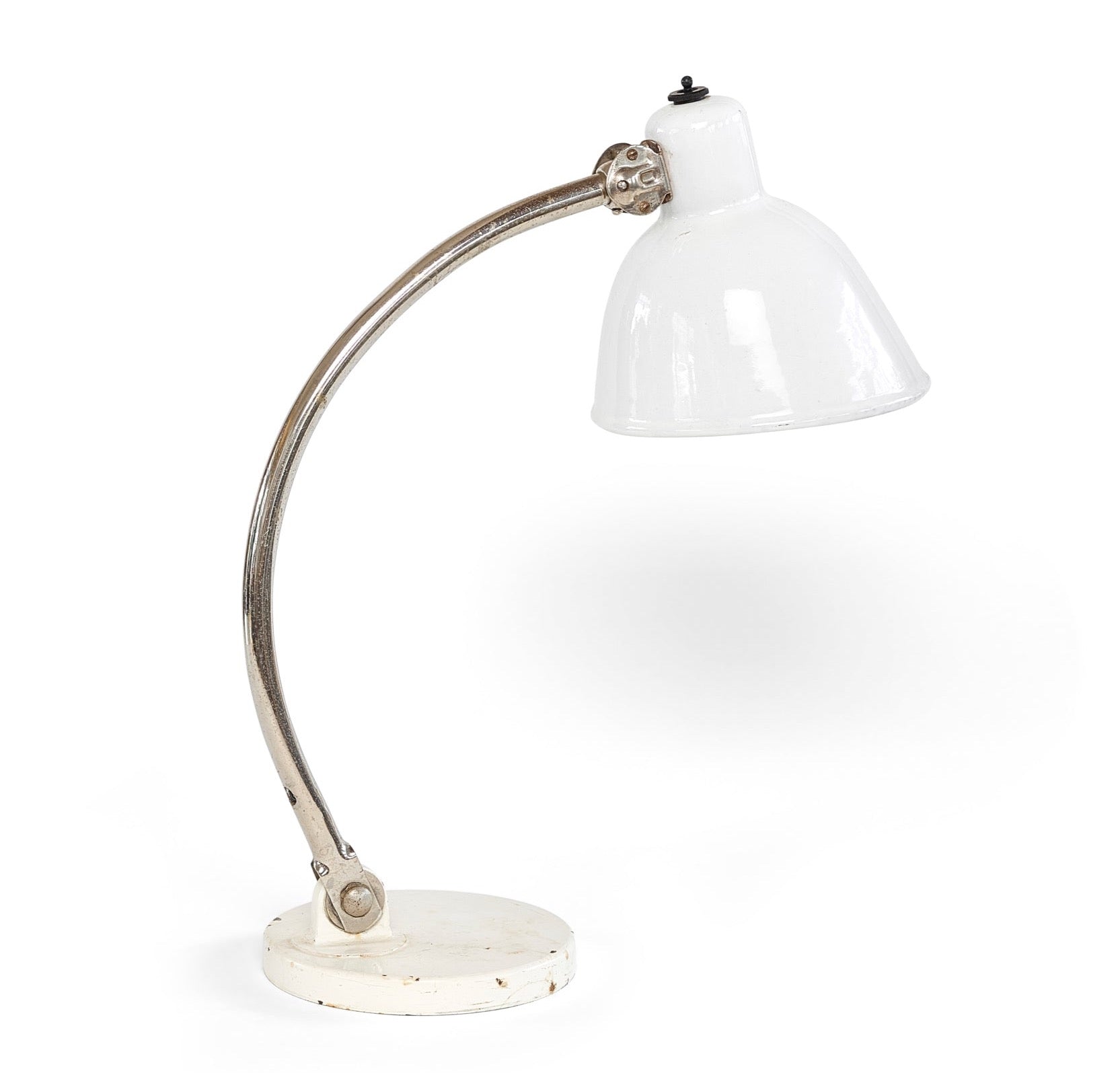Bauhaus era Paavo Tynell Table Lamp in White Enamel