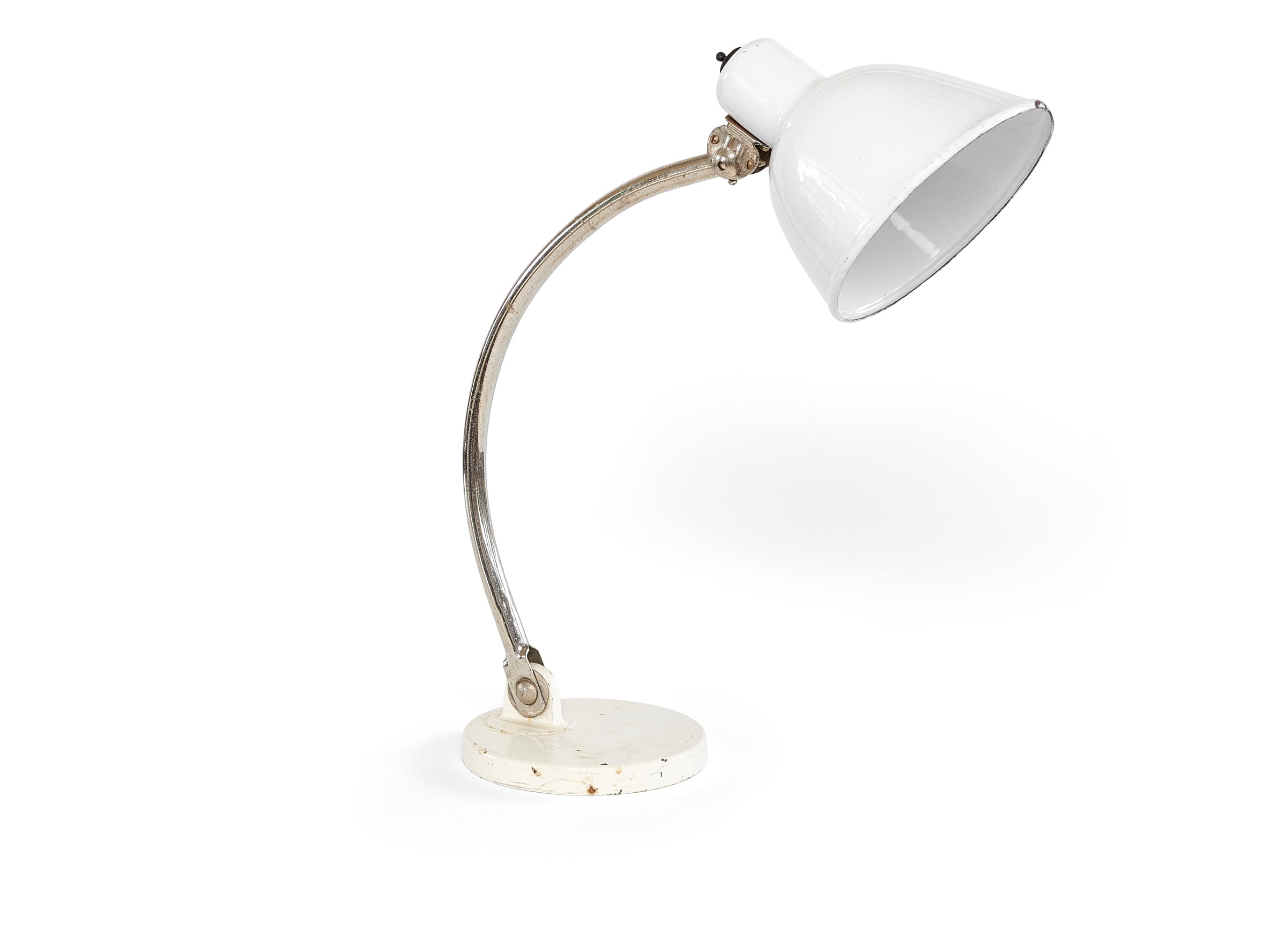 Bauhaus era Paavo Tynell Table Lamp in White Enamel