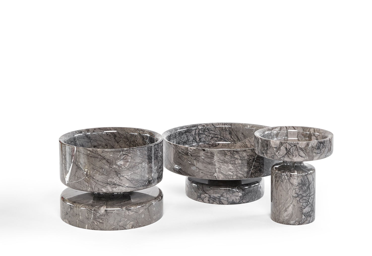 Collection of Rare Marble Vessels by Angelo Mangiarotti for Knoll International