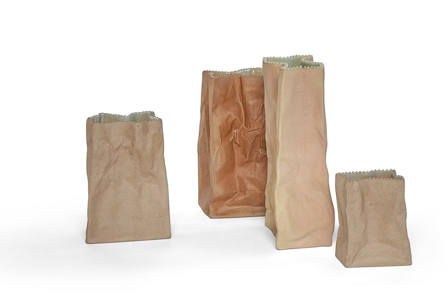Collection of Four Tapio Wirkkala Paper Bag Vases for Rosenthal