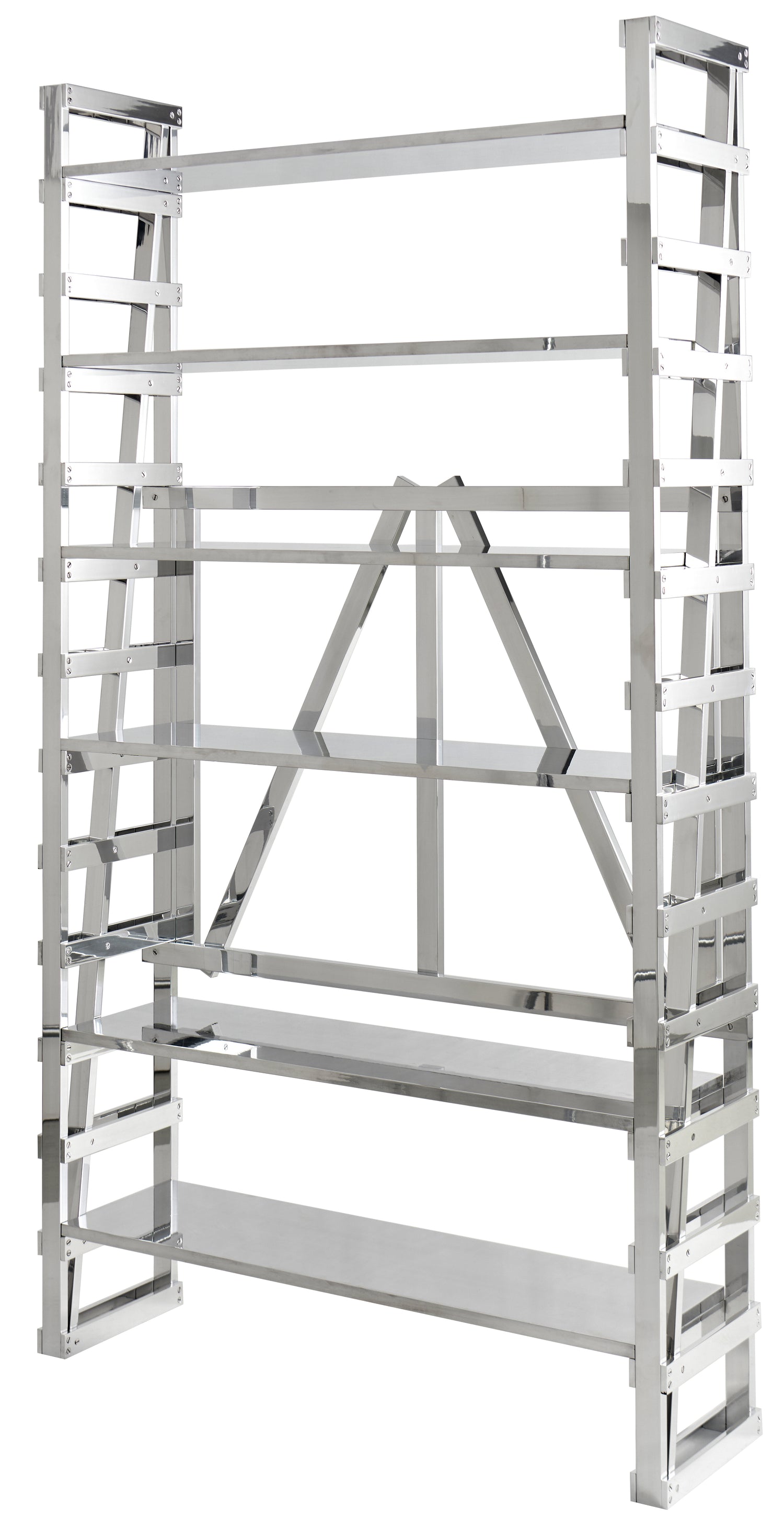 Enzo Mari Library in Solid Polished Aluminum by Porch Modern