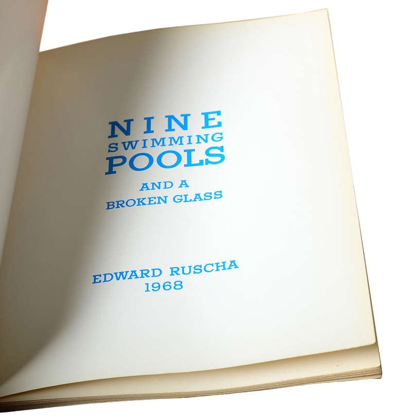 Ed Ruscha, Nine Swimming Pools (And A Broken Glass), 1968