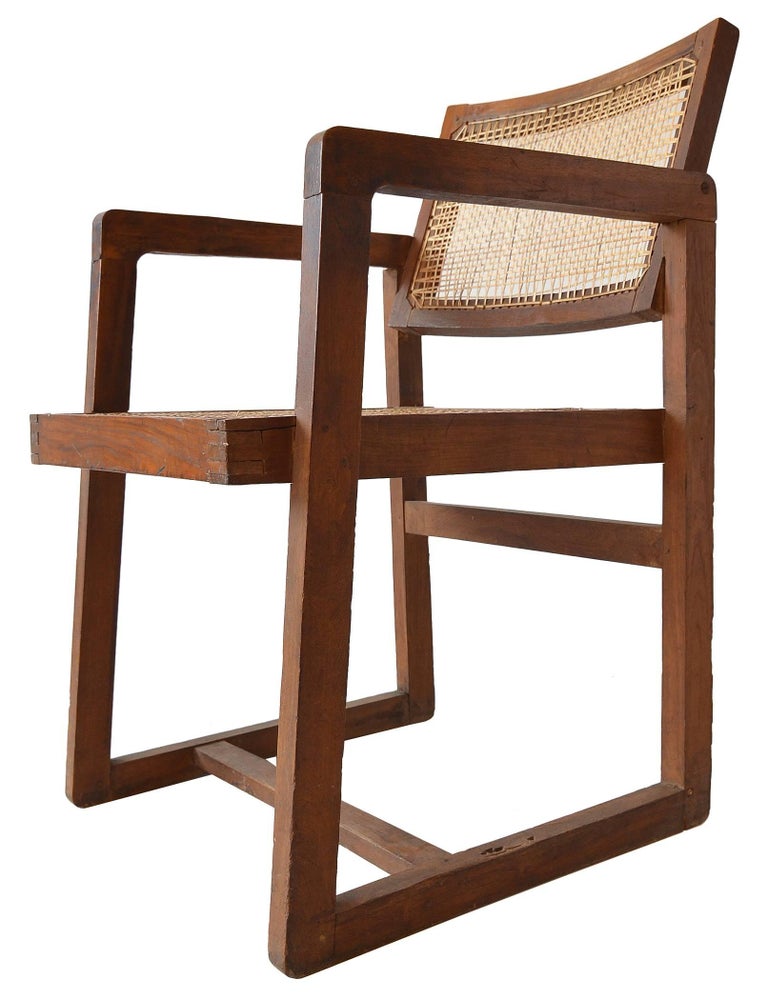 Pierre Jeanneret "Box" Desk Chair in Teak