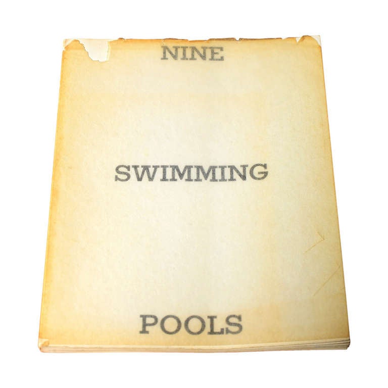 Ed Ruscha, Nine Swimming Pools (And A Broken Glass), 1968