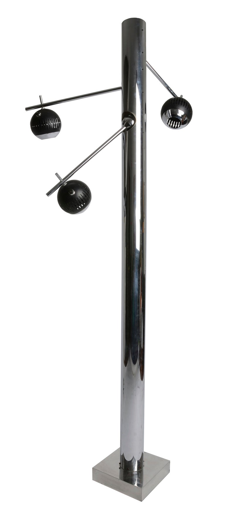 Monumental Angelo Lelli Floor Lamp For Arteluce.