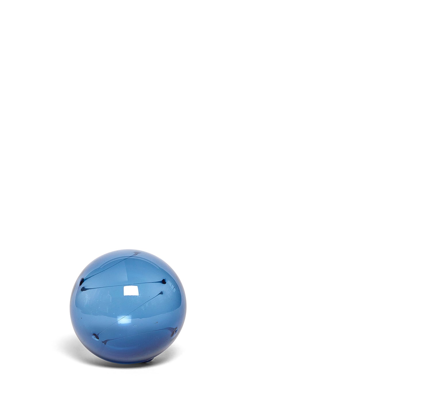 A Blue Glass &quot;Sunball&quot; by Timo Sarpaneva for IIttala