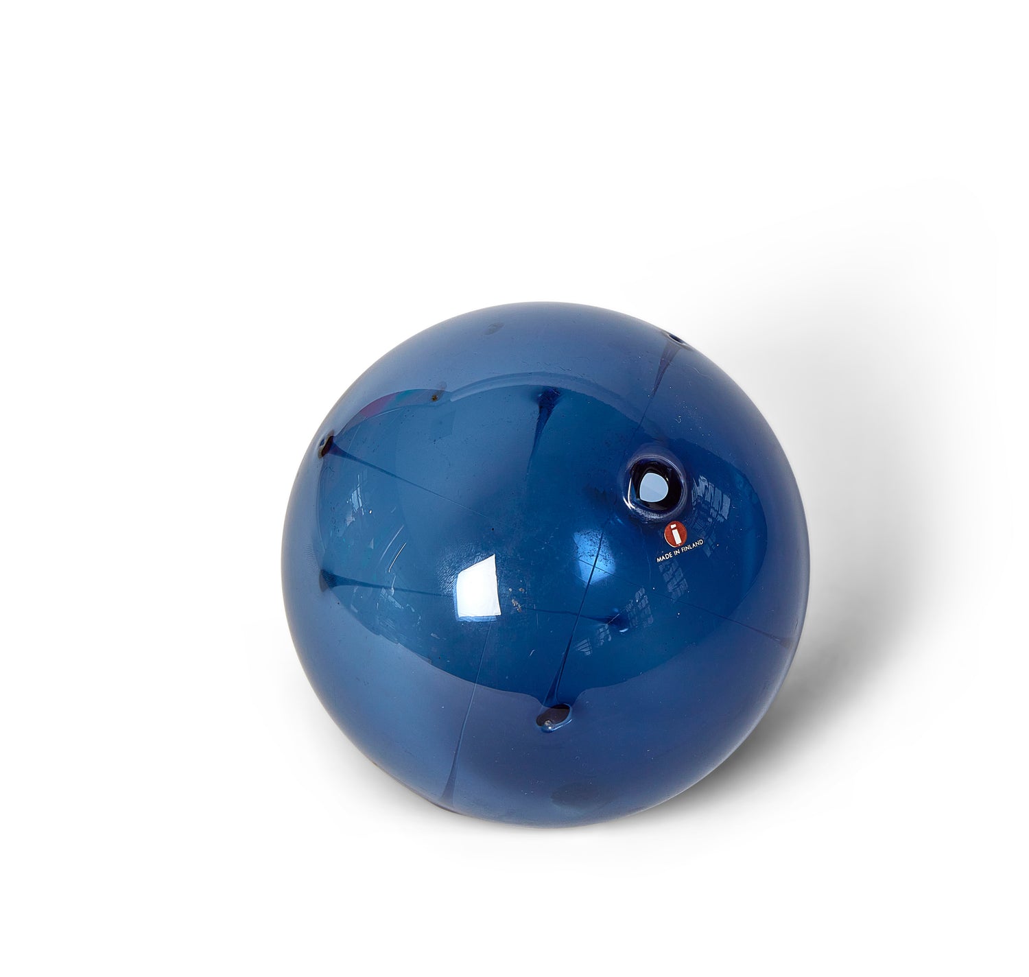 A Blue Glass &quot;Sunball&quot; by Timo Sarpaneva for IIttala