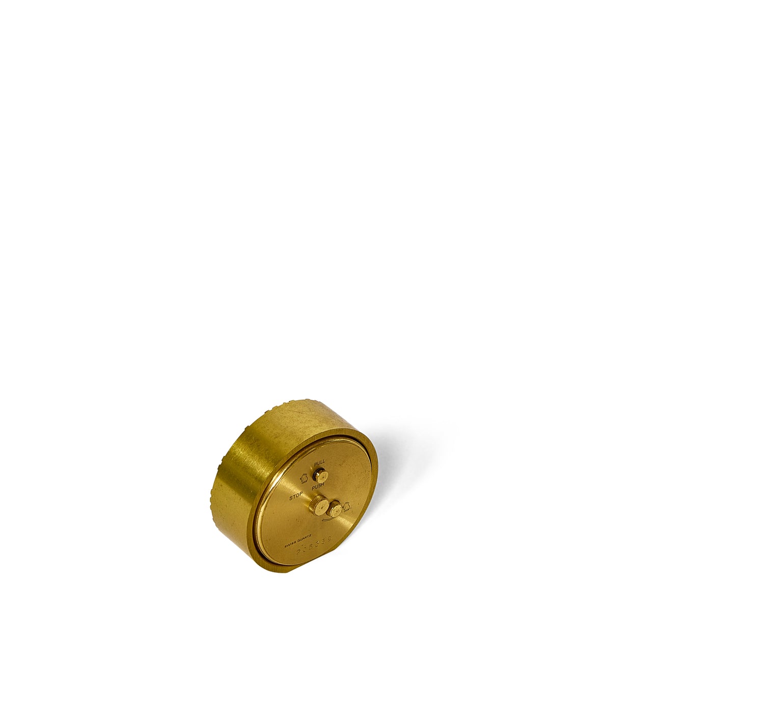 A Solid Brass Table Clock by Tiffany And Co.