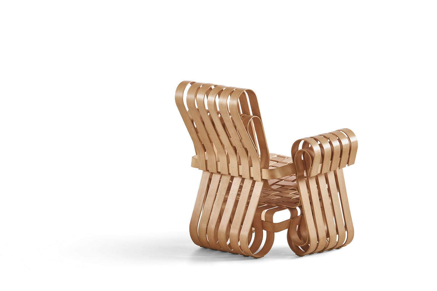 Frank Gehry Power Play Club Chair with Off Side Ottoman for Knoll