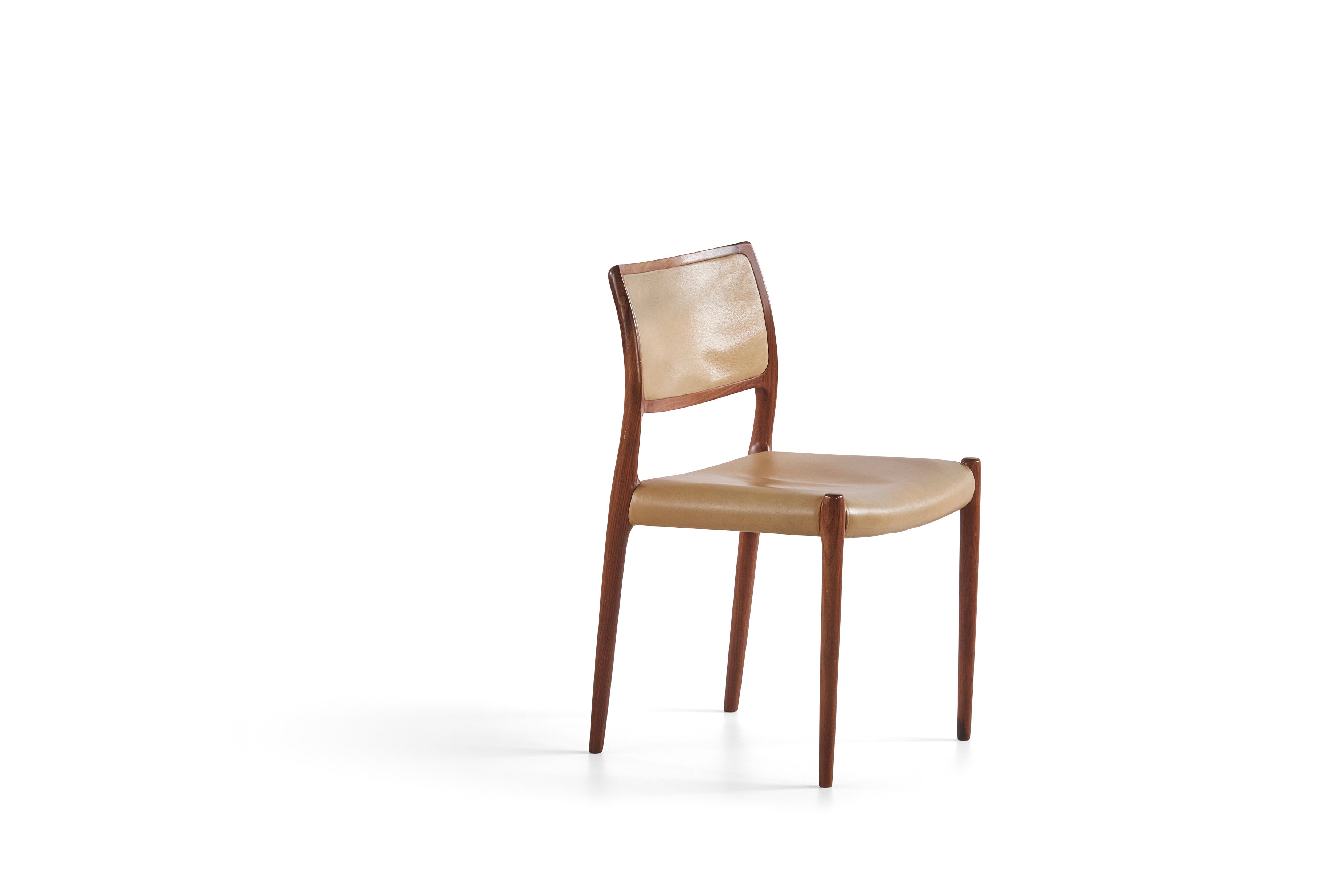 Model 80 Dining Chair/Desk Chair in Rosewood  by Niels Otto Møller for J.L. Møller