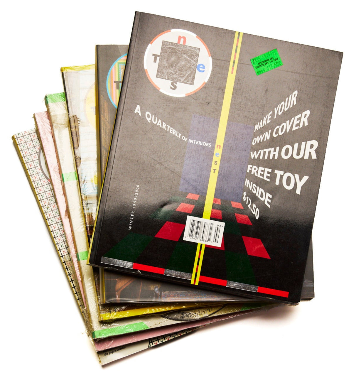 {"loading" => "lazy", "class" => "motion-reduce", "sizes" => "(min-width: 1200px) 267px, (min-width: 990px) calc((100vw - 10rem) / 4), (min-width: 750px) calc((100vw - 10rem) / 3), calc(100vw - 3rem)", "widths" => "165, 360, 535, 750, 940, 1100", "alt" => "Collection of Nest Magazines 2001-2002", "is" => "lazy-image"}