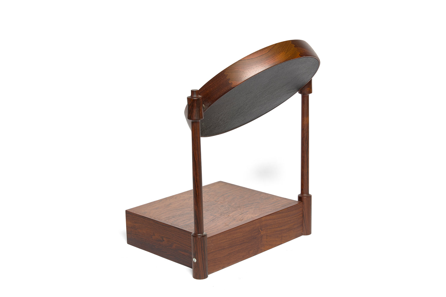 Adjustable Swivelling Rosewood Mirror and Cabinet  by Jørgen Gammelgaard