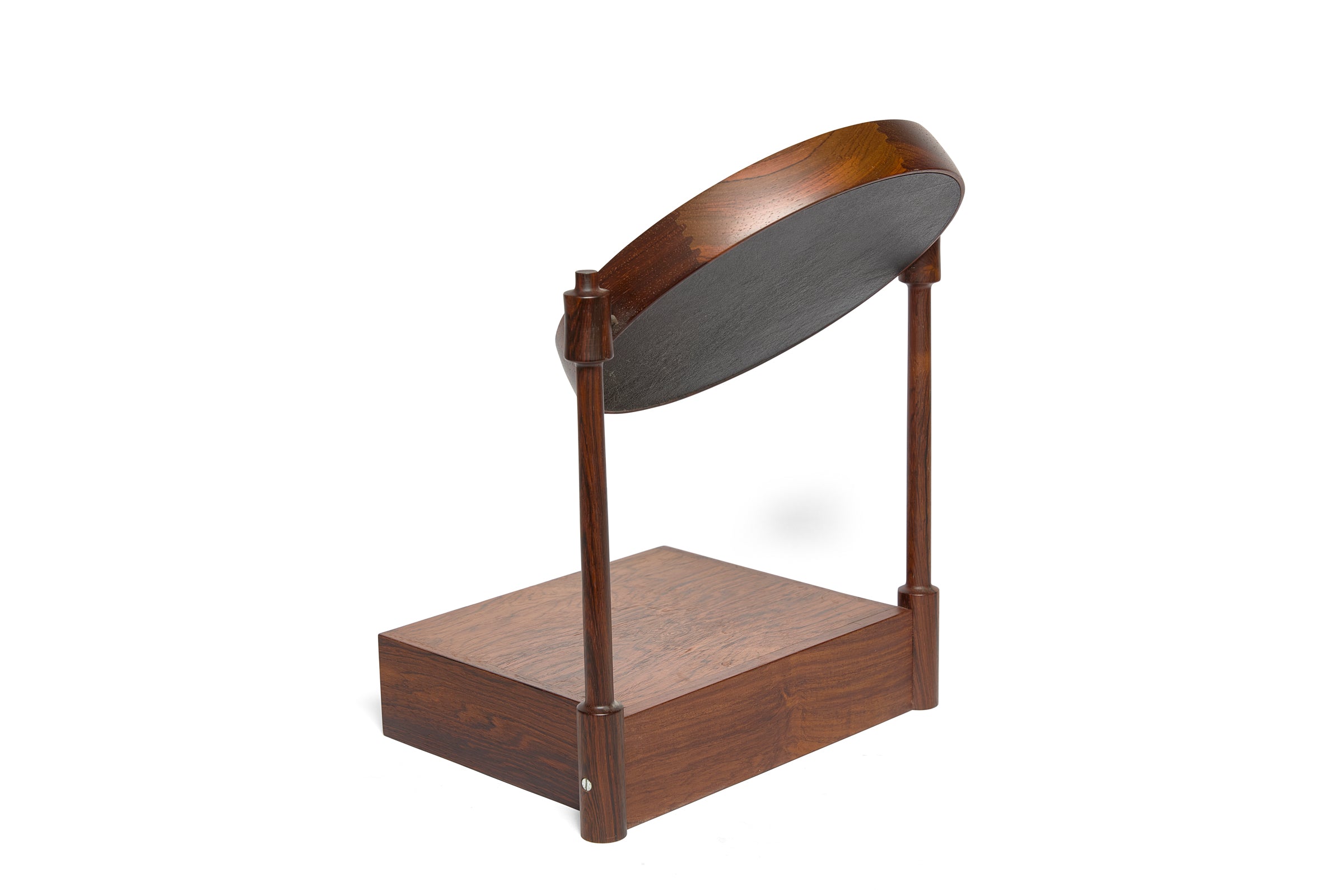 Adjustable Swivelling Rosewood Mirror and Cabinet  by Jørgen Gammelgaard