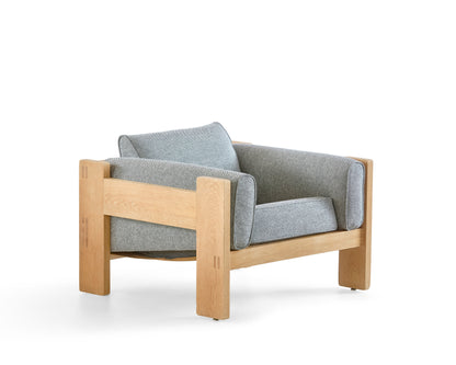 Janis Kravis Custom Lounge Chair in Solid Oak