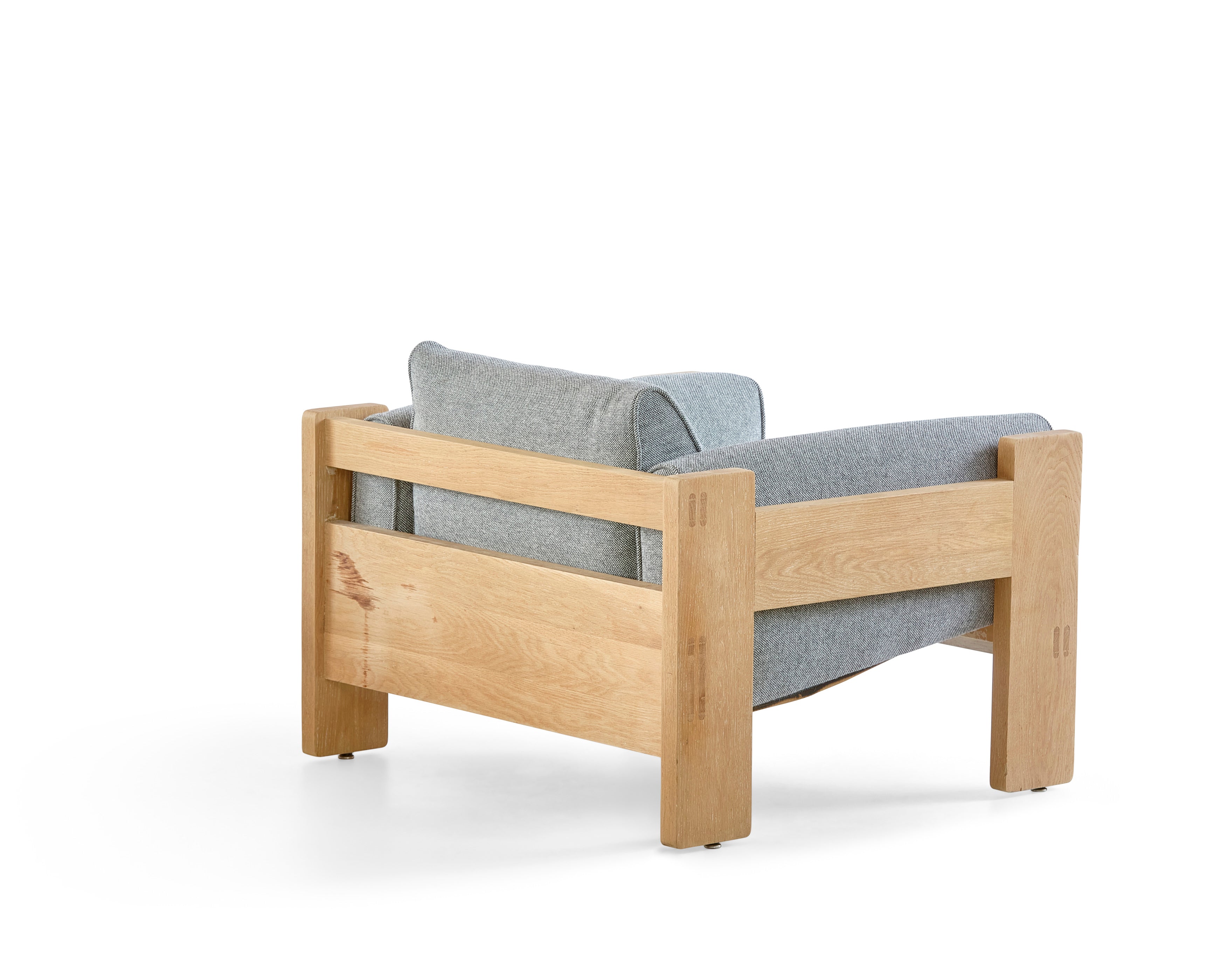 Janis Kravis Custom Lounge Chair in Solid Oak